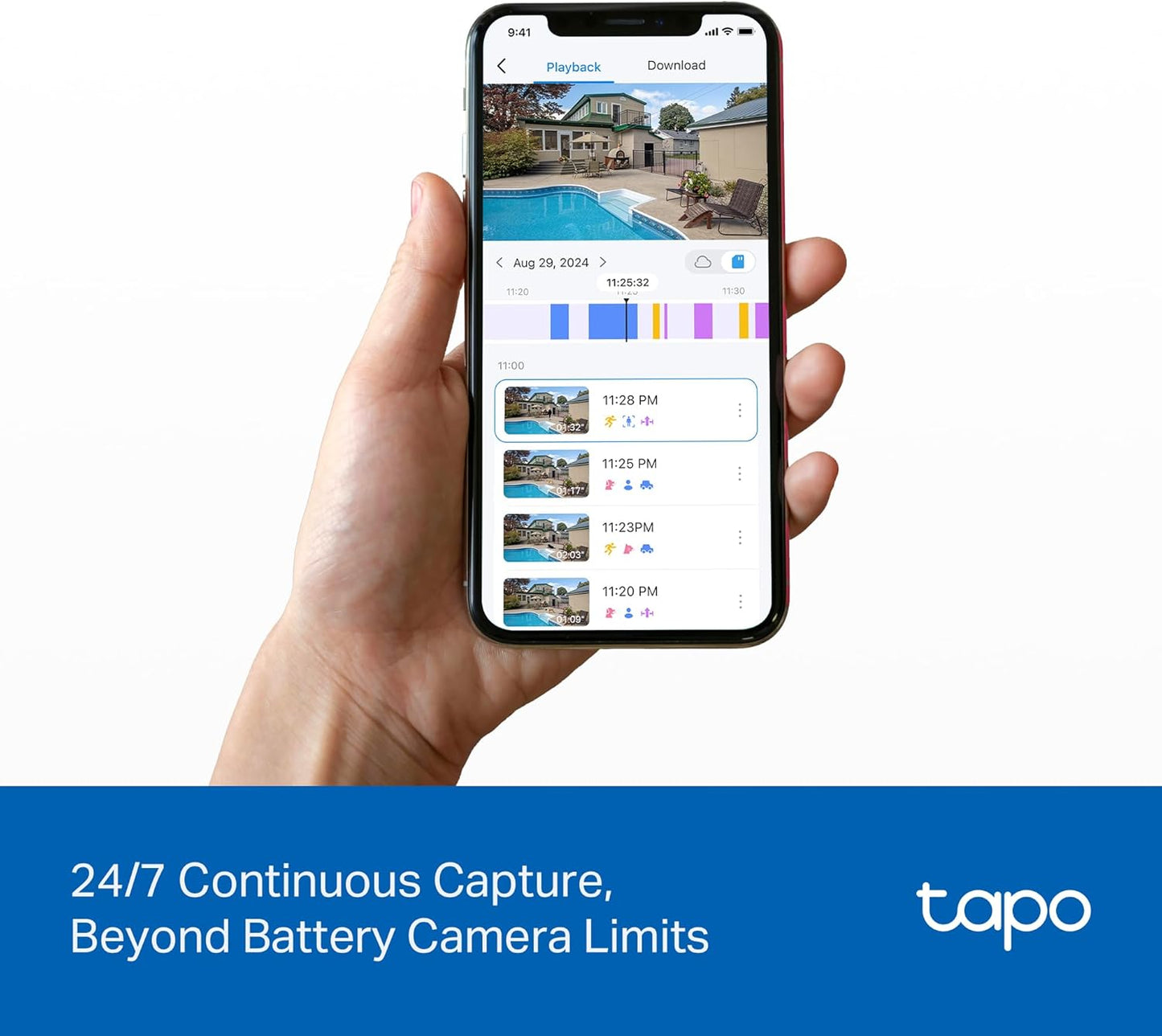 TP-Link Tapo SolarCam 2K, Outdoor Battery Camera w/Solar Panel Base, Wireless Camera, 2K QHD, 150° Super-Wide FOV, Free Person/Vehicle/Pet Detection, SD/Cloud Storage, Starlight Color Night Vision