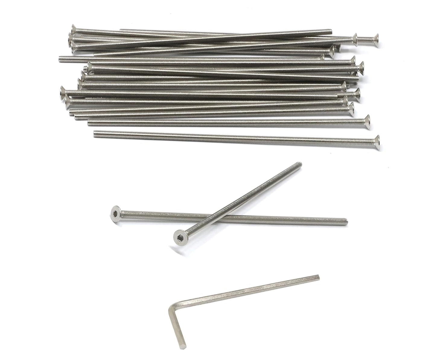 iexcell 5 Pcs M8 x 80mm Thread Pitch 1.25 mm Stainless Steel 304 Hex Socket Flat Head Cap Screws Bolts Kit