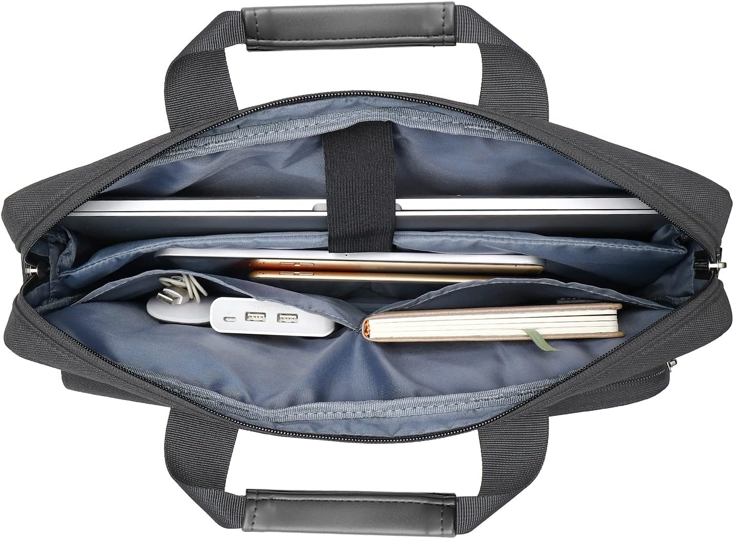 MOSISO Laptop Bag 13.3 inch, 13-13.3 inch Computer Shoulder Bag Compatible with MacBook Air/Pro 13/Pro 14, HP Dell ASUS Notebook &2 Raised&1 Flapover&1 Horizontal Pocket&Handle&Belt, Black
