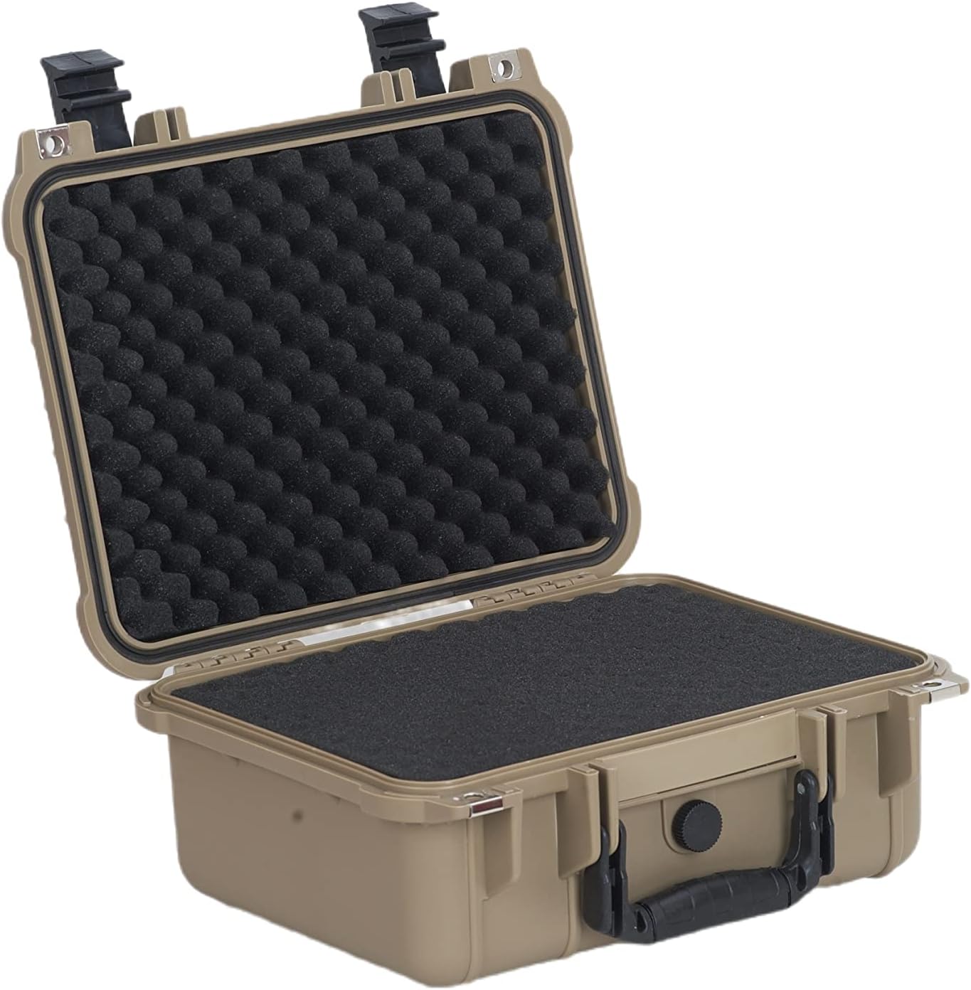 MEIJIA Portable All Weather Waterproof Protective Case,Hard Case,Camera Case with Customized Fit Foam,Fit Use of Drones,Camera,Equipments,Pistols,13.35 x11.63x5.98inches (Yellow)