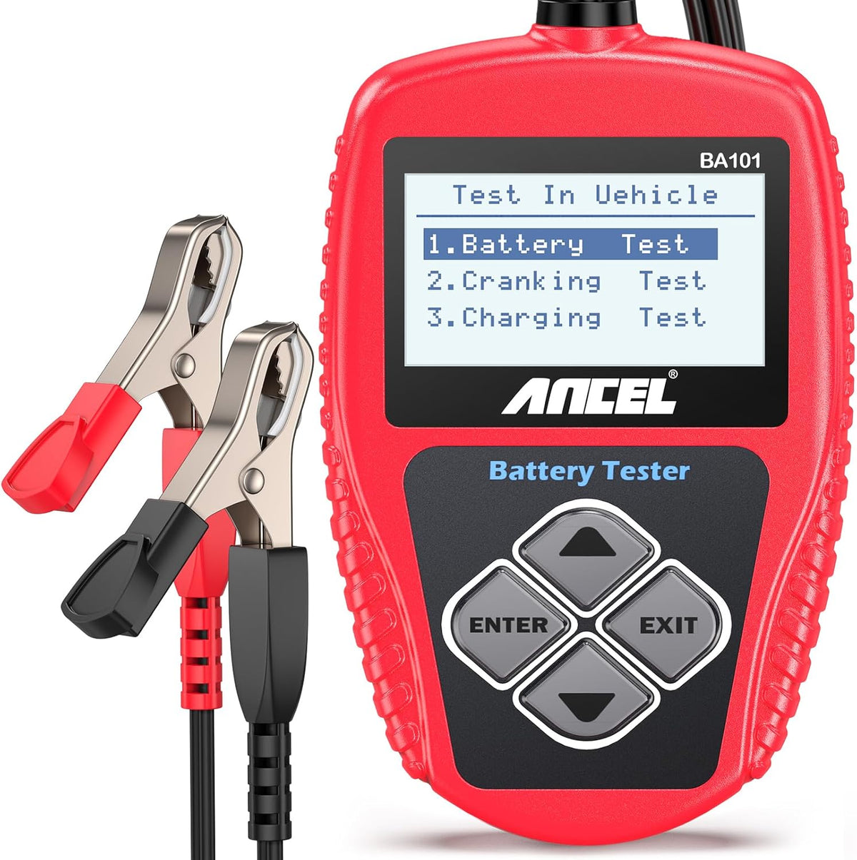 12V Digital Car Battery Tester with Alternator and Cranking Analysis, Automotive Battery Diagnostic Tool for Cars, Trucks, RVs, Boats, and Marine Vehicles - PuriLite