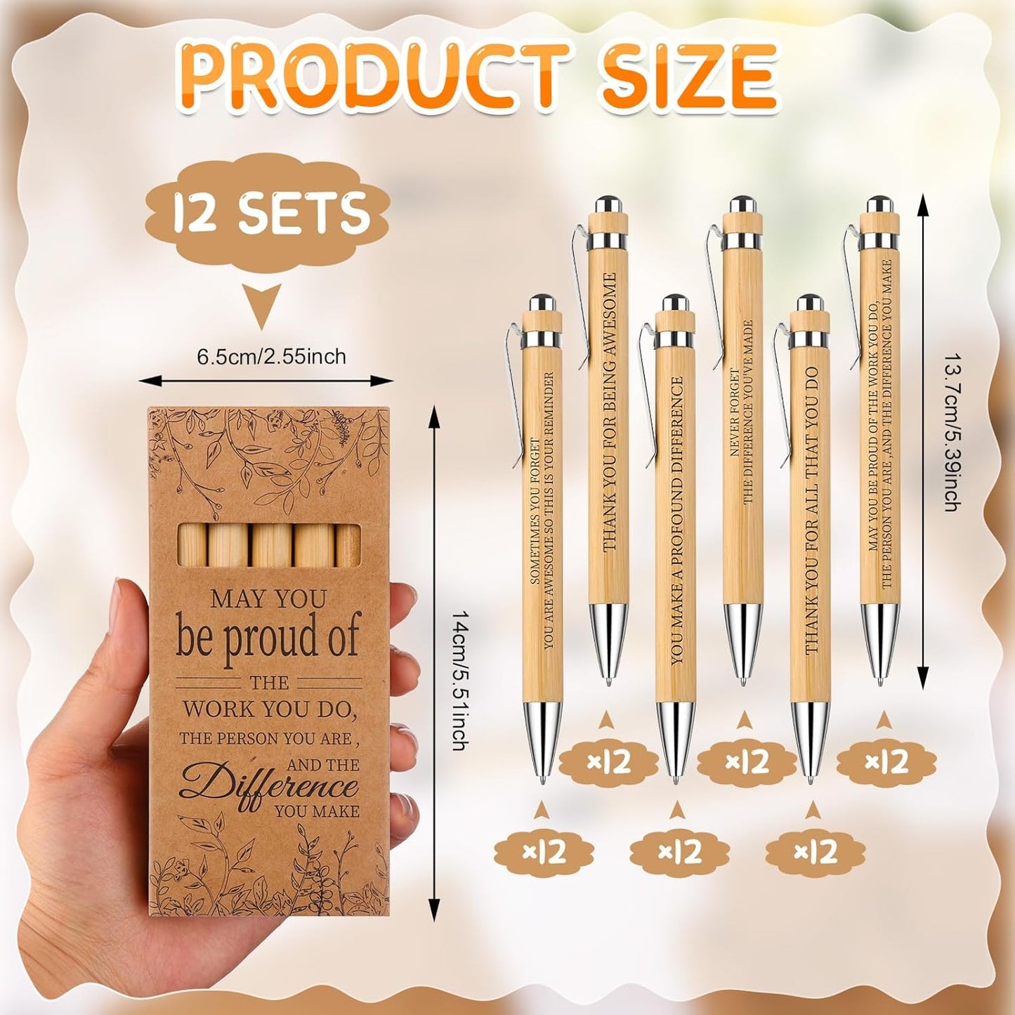 84 Pcs Employee Appreciation Gifts for Coworkers Motivational Ballpoint Pens with Packaging Gift Boxes Back to School Gift Inspirational Thank You Gifts for Teacher Team Staff Nurse Student
