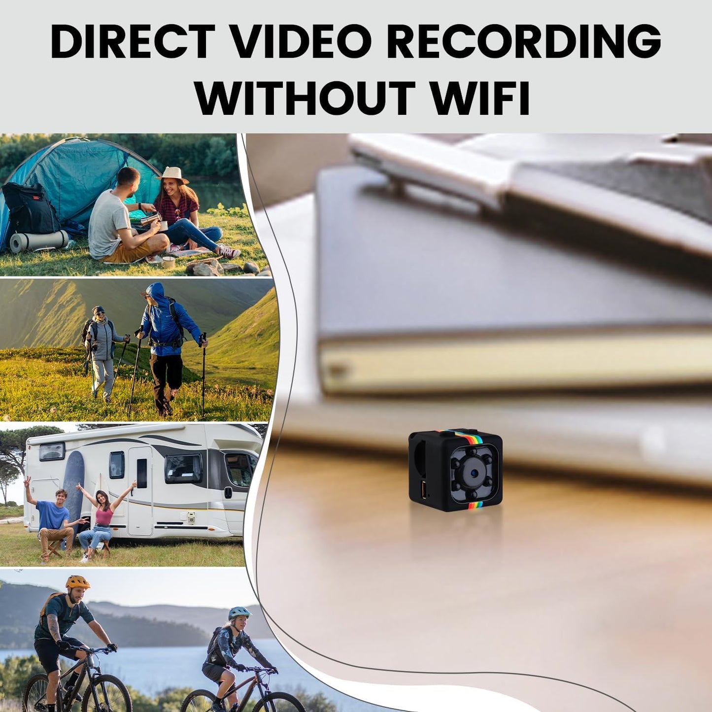 Spy Camera No WiFi, Bextgoo Hidden Camera with 32GB Memory Card, Mini Camera, 12MP Photo Shoot, 1080P Video, Night Vision, Motion Detection, 360°Rotation Bracket