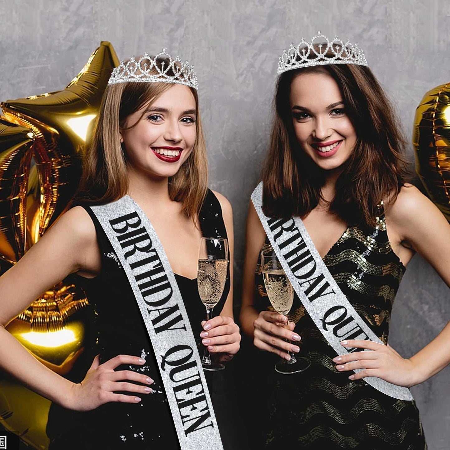 65th Birthday Decorations for Women, Including 65th Birthday Sash and Crown, Cake Topper and Candles, Number Balloons Rose Gold, 65 Year Old Gifts for Women