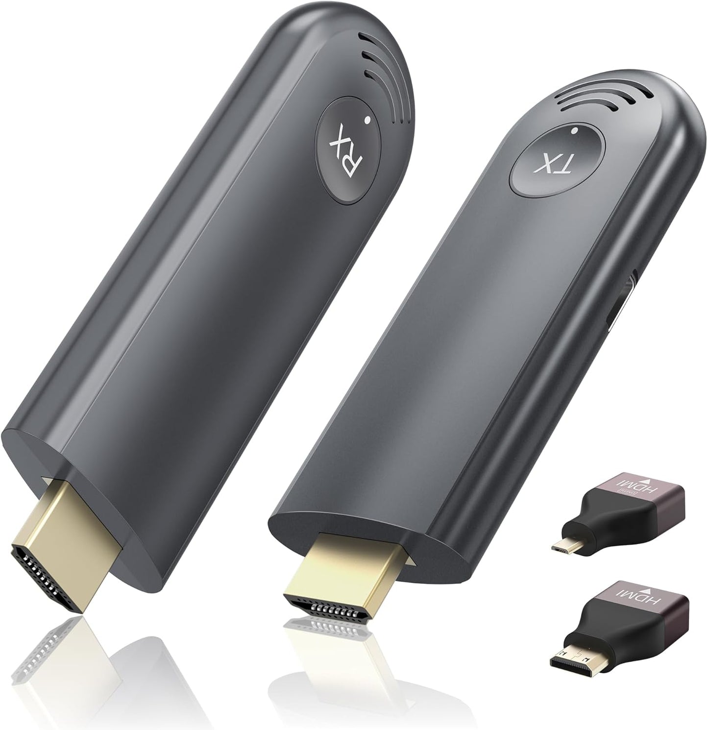 Wireless HDMI Transmitter and Receiver, Plug & Play Portable 2.4G/5G Wireless HDMI Extender Kit for Streaming Video and Audio to Monitor from Laptop/PC/TV