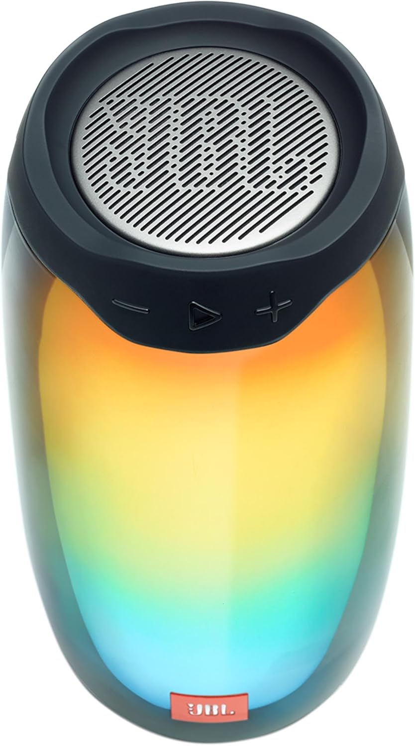 JBL Pulse 4 Portable Waterproof Wireless Bluetooth Speaker with 360 Sound, Light Show and up to 12 Hours of Battery Life - Black