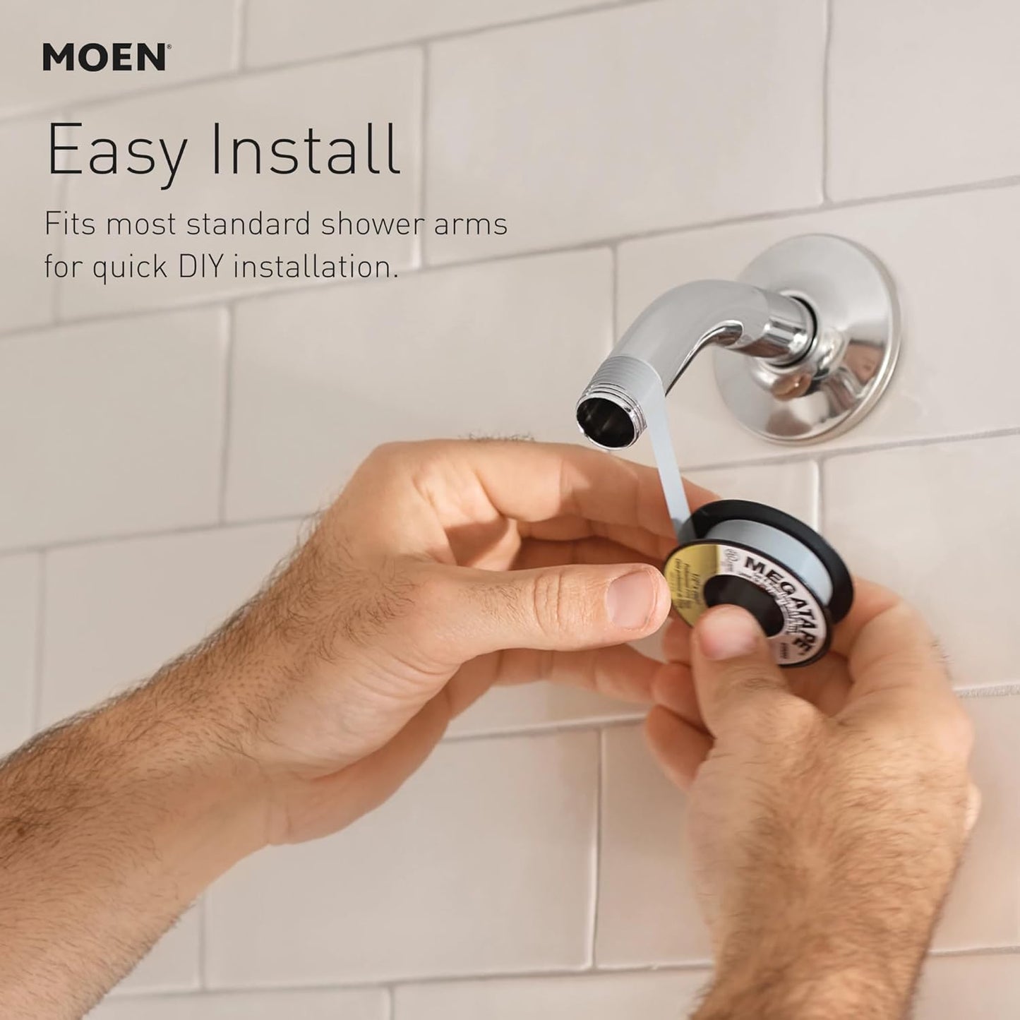 Moen 26009 Engage Magnetix 2.5 GPM Handheld/Rain Shower Head 2-in-1 Combo Featuring Magnetic Docking System, Pack of 1, Chrome