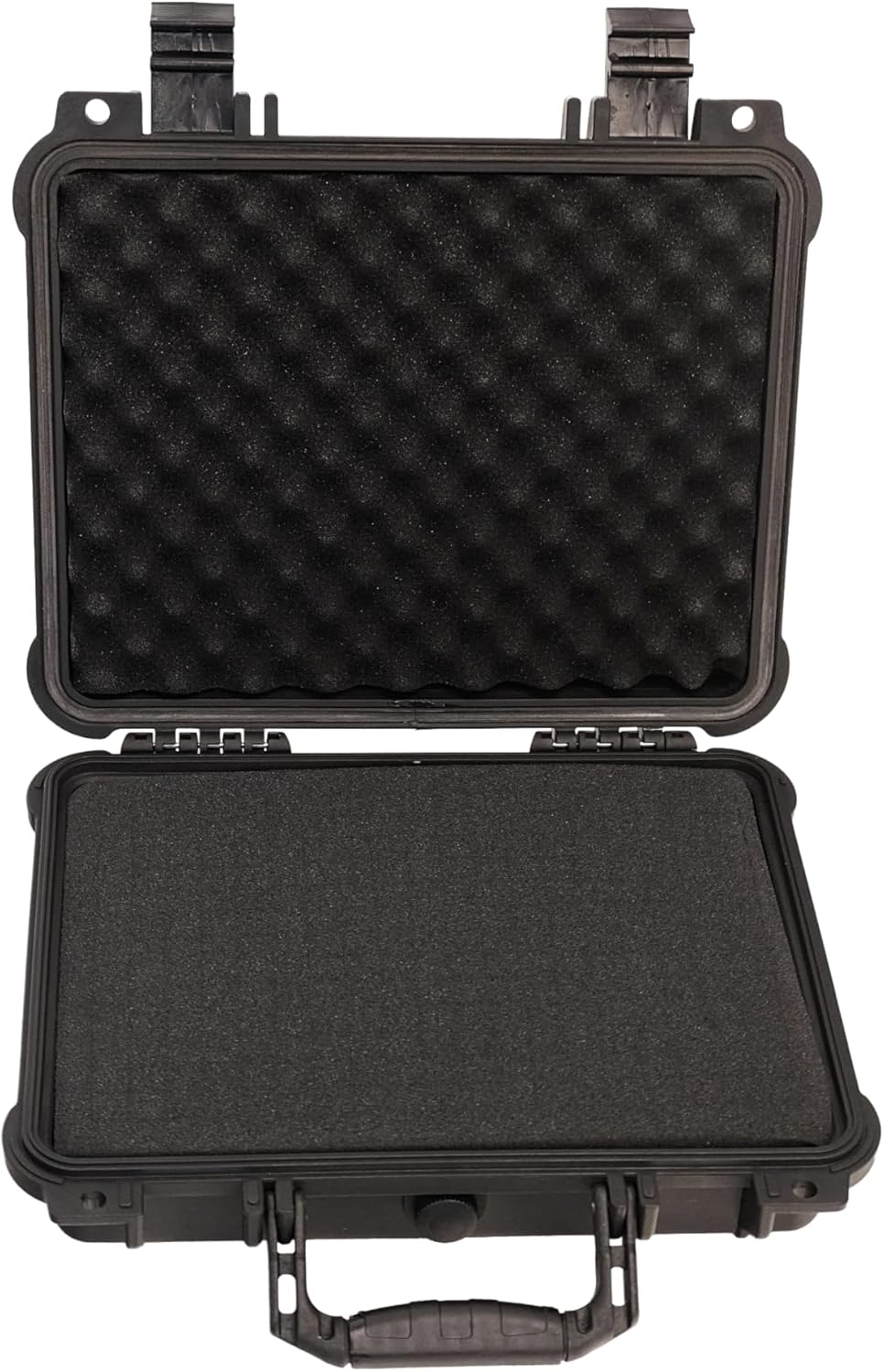 MEIJIA Portable Waterproof Protective Hard Case,Camera Case with Customizable Fit Foam Inserted, Elegant Black (9.17"x 7.56"x4.33")