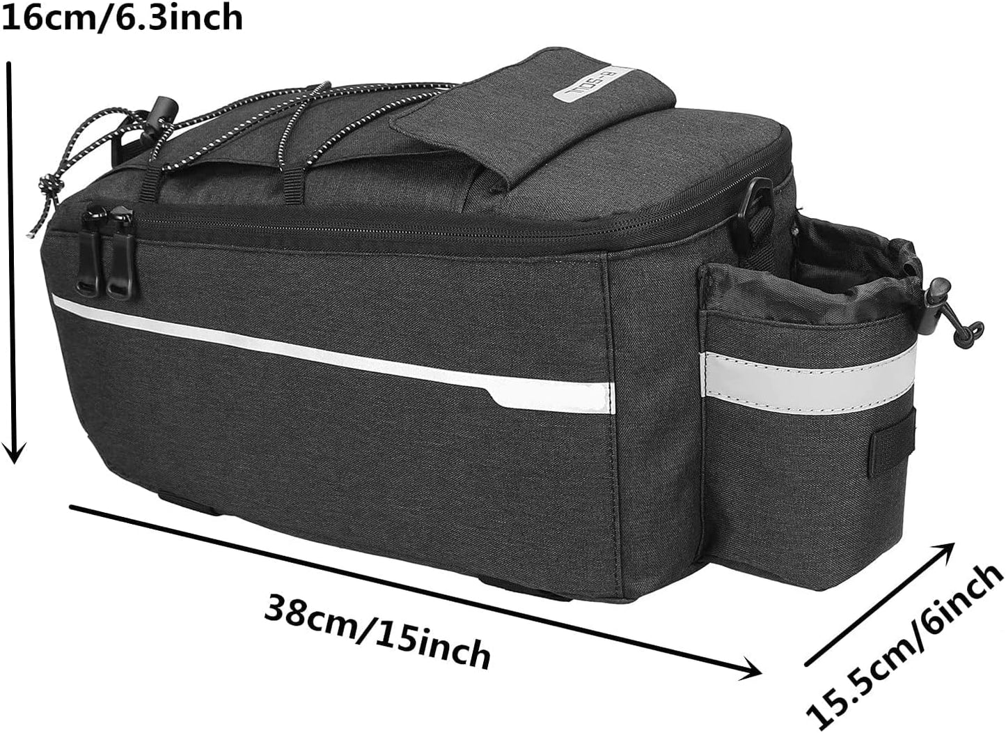 Bike Bag Back Rack Bag Waterproof Bicycle Panniers Carrier Cooler Big Capacity with Bottle Bag for Rear Rack