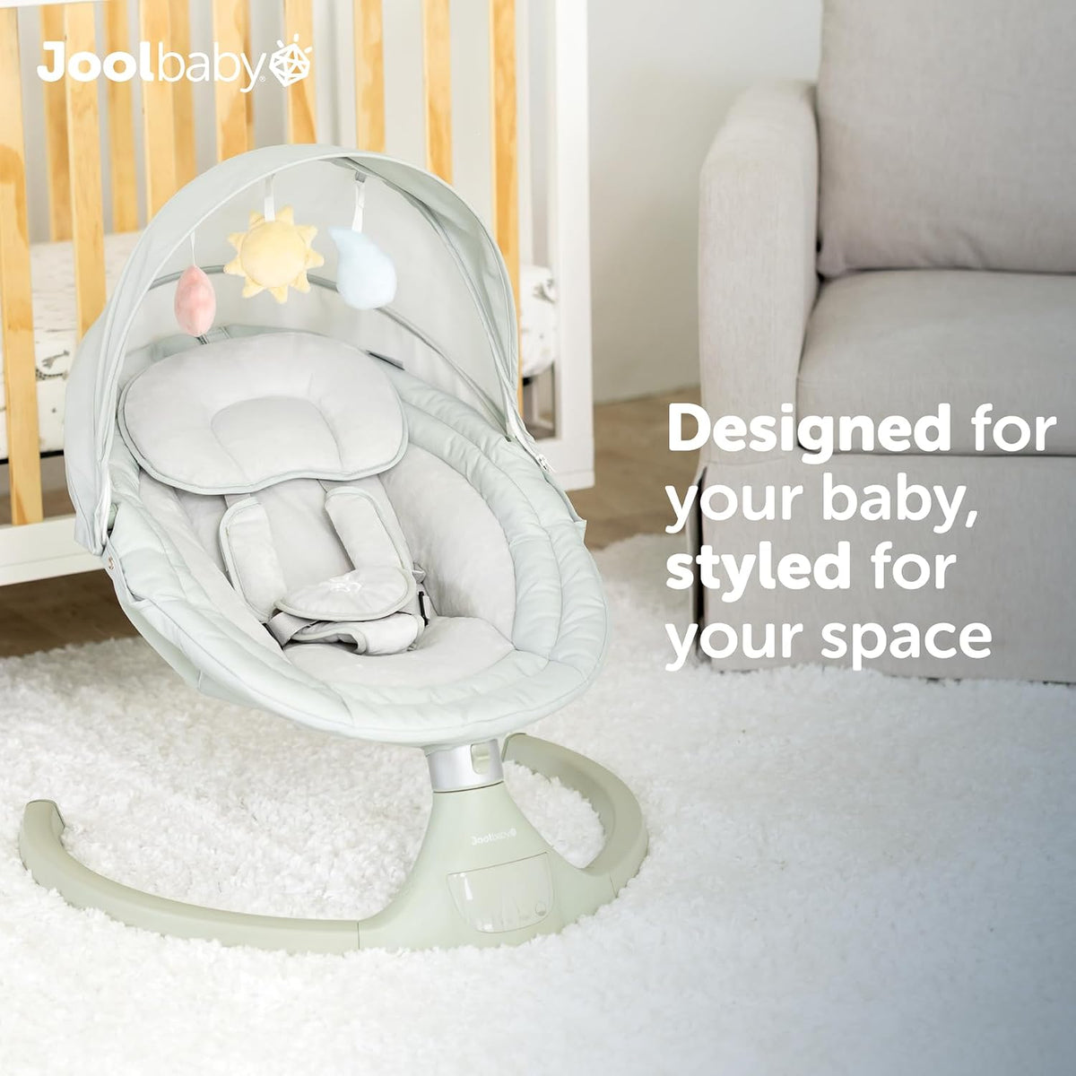 Baby Swing for Infants | Bluetooth Music, Remote Control & 5 Motion Speeds