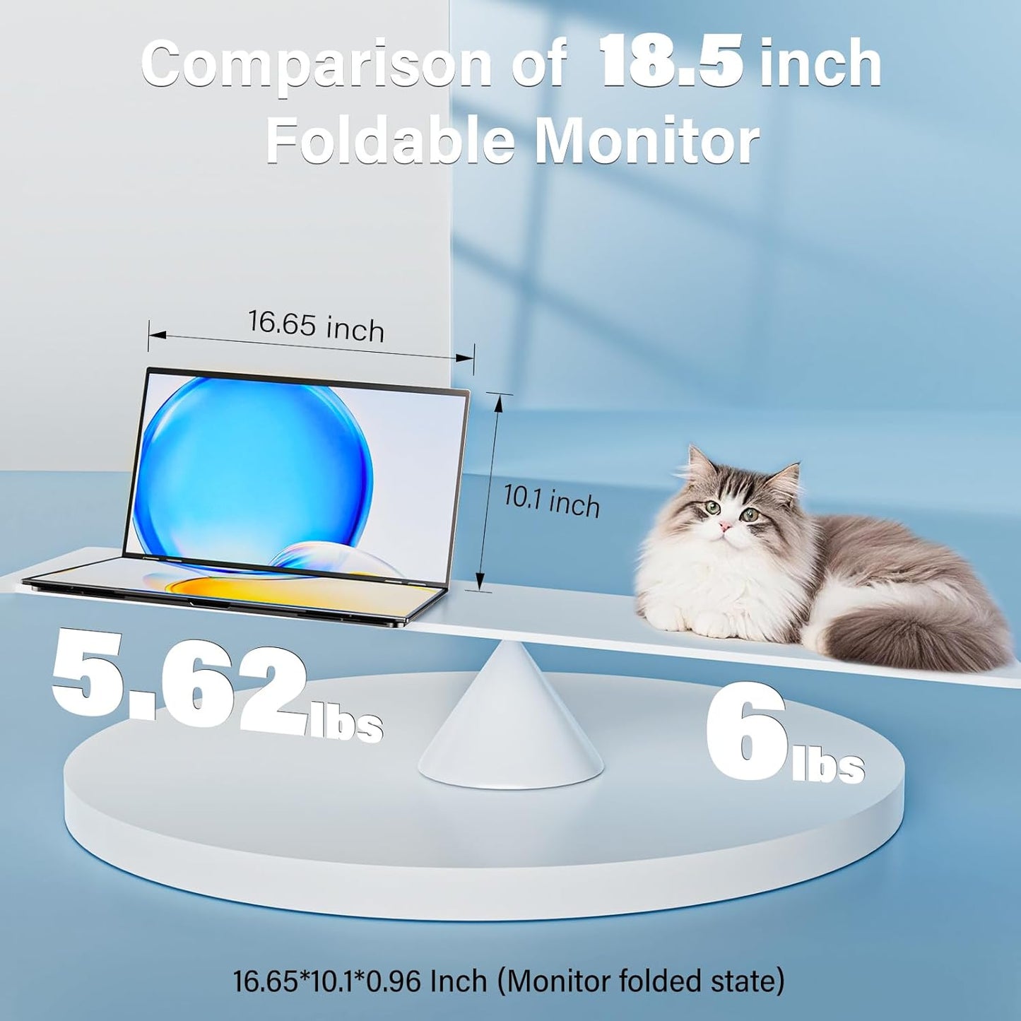 InnoView Laptop Screen Extender 15.6" Dual Portable Monitor 1080P FHD Folding Triple Monitor HDMI (No Extended) USB-C Portable Monitor for Laptop Windows(No Driver Needed) Mac(Driver Needed)