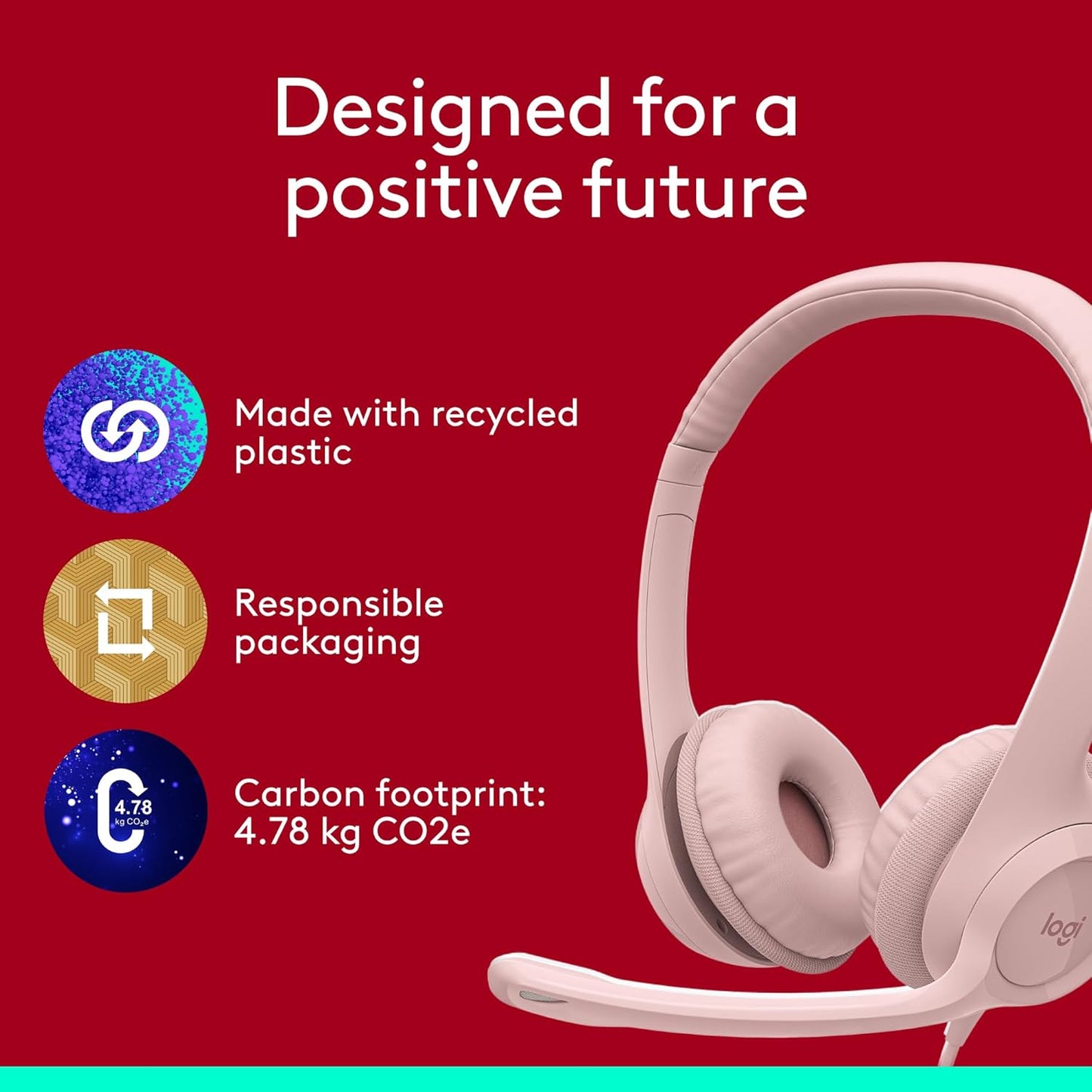 Logitech Zone 301 Wireless Bluetooth Headset with Noise-Canceling Microphone, Compatible with Windows, Mac, Chrome, Linux, iOS, iPadOS, Android – Graphite