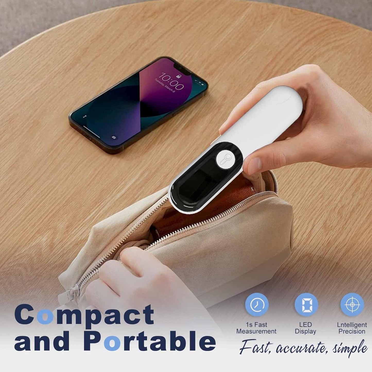 Digital Infrared Thermometer for Adults and Kids with Fever Alarm, Large LED Digits, High Accuracy, 1s Fast Result Accurate Reading Baby Thermometer