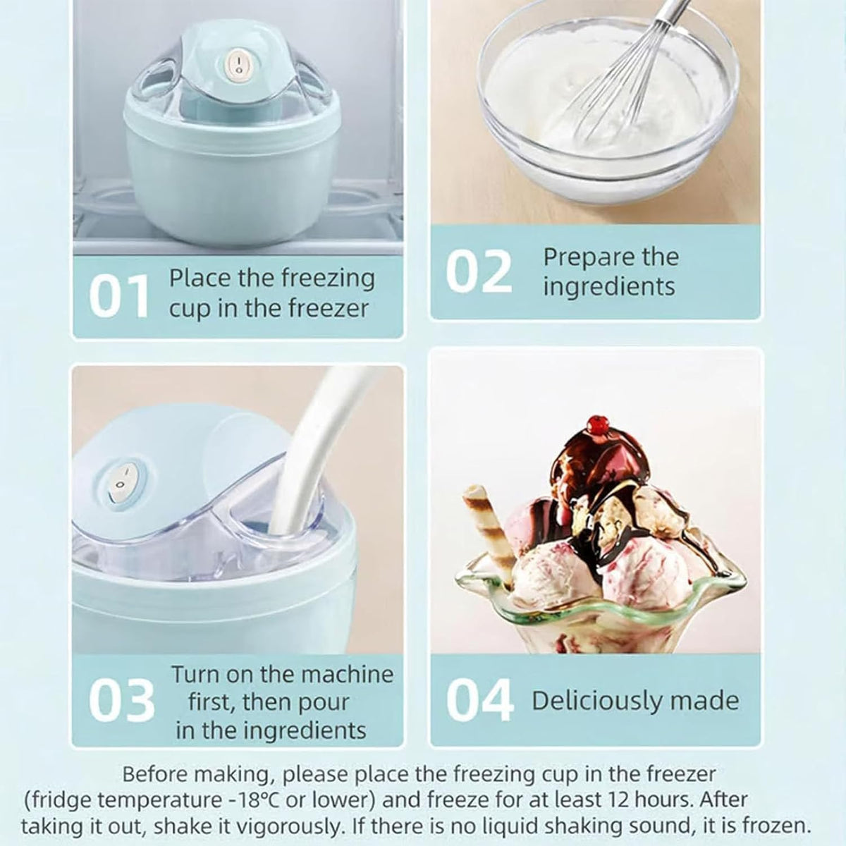 2026 New Small Home Mini Ice Cream Maker, Just 15 Minutes, One-touch Dessert Maker, Single Serving Of Gelato, Frozen Yogurt, Easy One-touch Dessert Maker For Families Pink