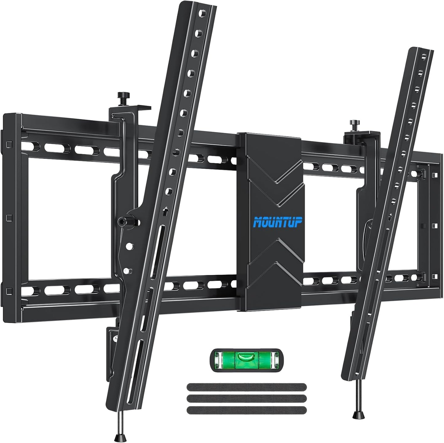 MOUNTUP UL Listed TV Wall Mount, Tilting TV Bracket for Most 26-60 Inch LED LCD OLED Flat/Curved TVs, Low Profile TV Mount Save Spacing - Fits 12" to 16" Stud, Max VESA 400x400mm up to 99 LBS, MU0007