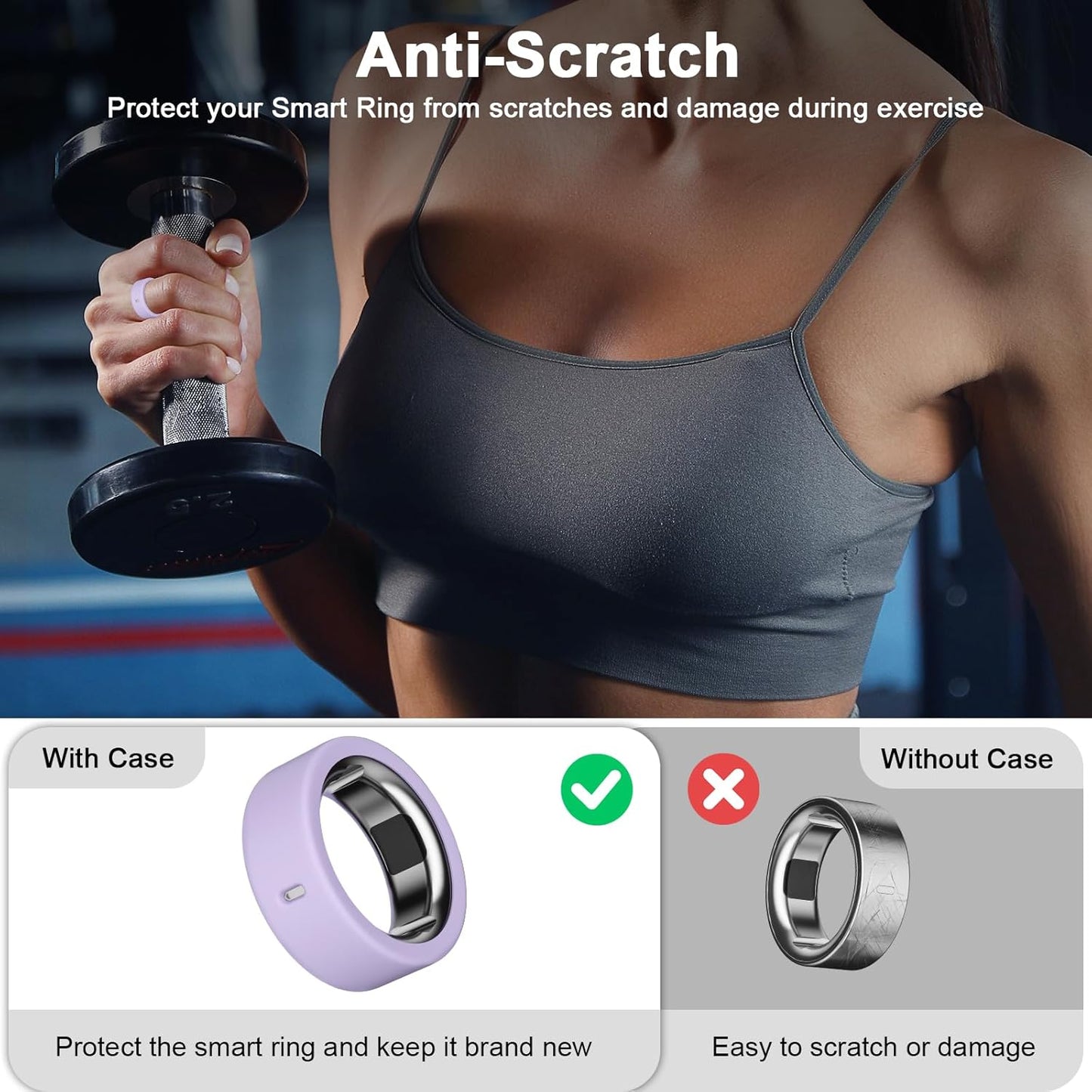 10 Pack Cover Compatible with Oura Ring Gen 4/Oura Ring Gen 3/3 Horizon, Surport Charging with Cover on, Anti-Scratch Elastic Silicone Rings Protector for Men Women Working Out Gym
