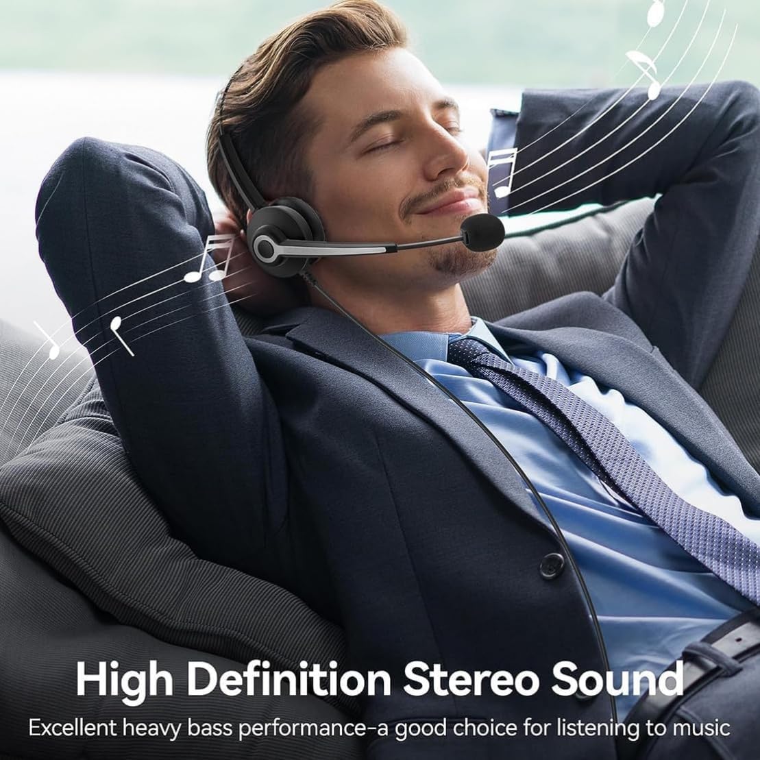 Wantek USB Headset with Microphone for PC, On-Ear Headphones - Computer Laptop Wired Headset with Mic Noise Cancellation & Volume Control for Work Home Office Online Classroom Zoom Skype