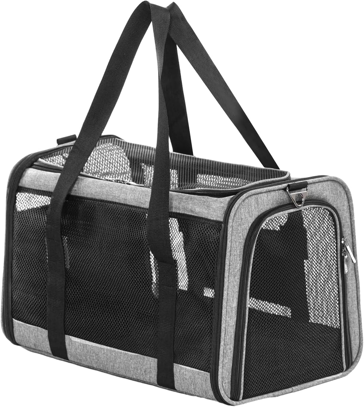 Petsfit Pet Carrier Airline Approved, Soft-Sided Cat Carrier with Patented Car Buckle, Lightweight and Collapsible with Adjustable Shoulder Strap, Soft Cushion,Green