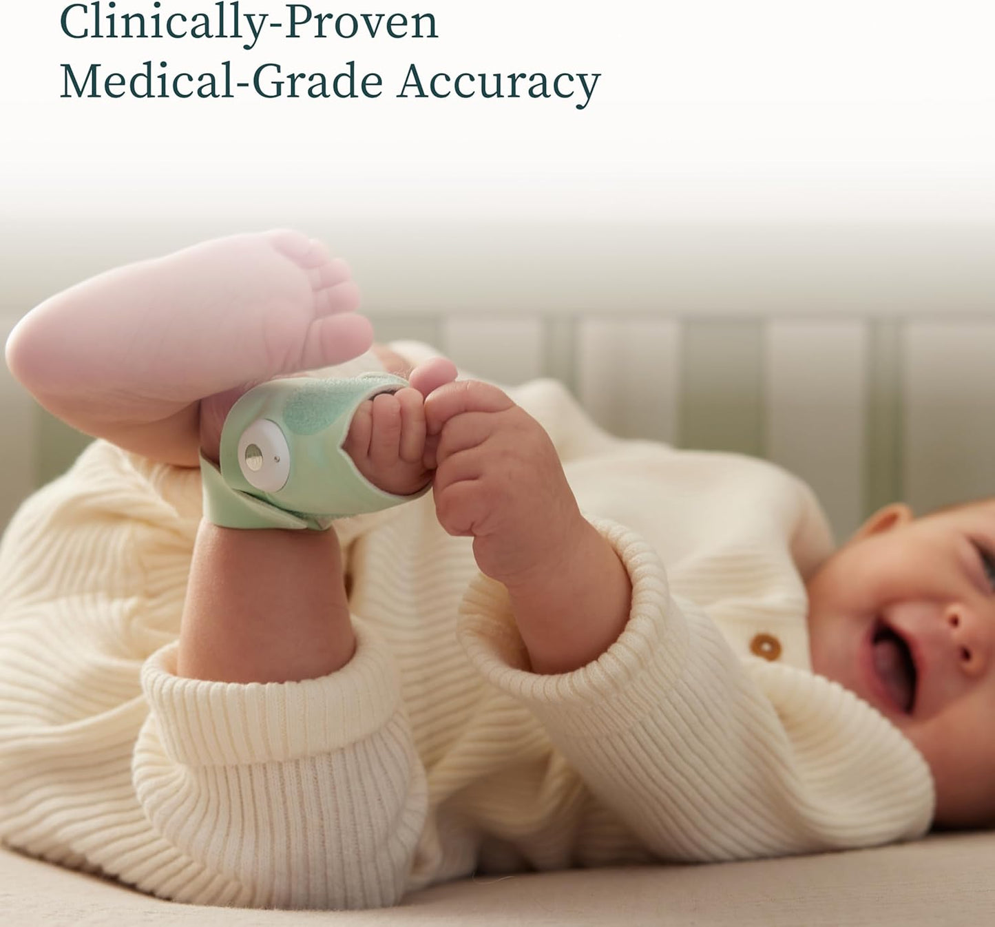 Owlet Dream Sock - Smart Baby Monitor View Heart Rate and Average Oxygen O2 as Sleep Quality Indicators. Wakings, Movement, and Sleep State. Digital Sleep Coach and Sleep Assist Prompts, Mint