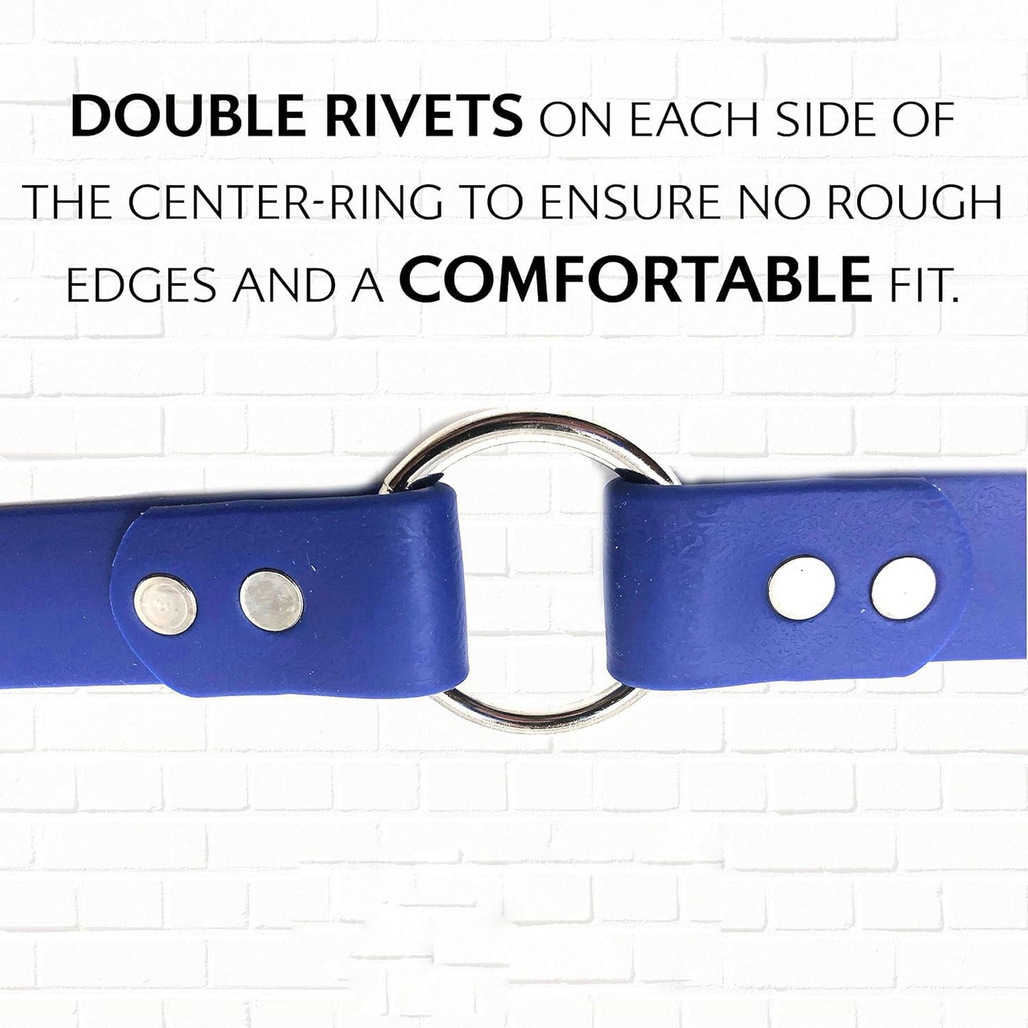 Regal Dog Products Medium Orange Dog Collar with Heavy Duty Double Buckle & D Ring | Vinyl Coated, Custom Fit, Adjustable Biothane Dog Collar Chew Resistant Waterproof Center-Ring Collar for Dogs