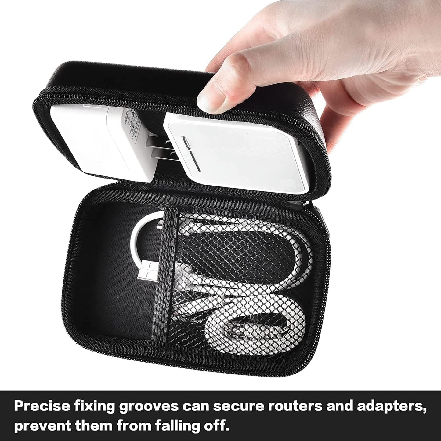 Case Compatible with TP-Link AC750 Wireless Portable Nano Travel Router. Storage Carrying Organizer Holder for Power Adapter, Ethernet Cable and Other Accessories (Box Only)