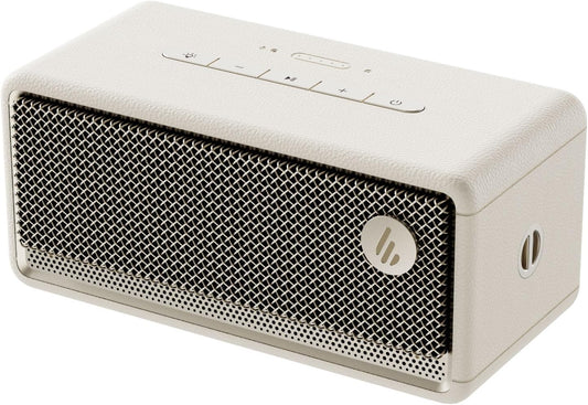 Edifier ES60 Portable Bluetooth Speaker, 34W RMS, Wireless Speaker with 360° Audio, Ambient Lights, 9 Hours Playtime, Bluetooth 5.4 Stereo Pairing, IP66 Dustproof and Waterproof, Ivory
