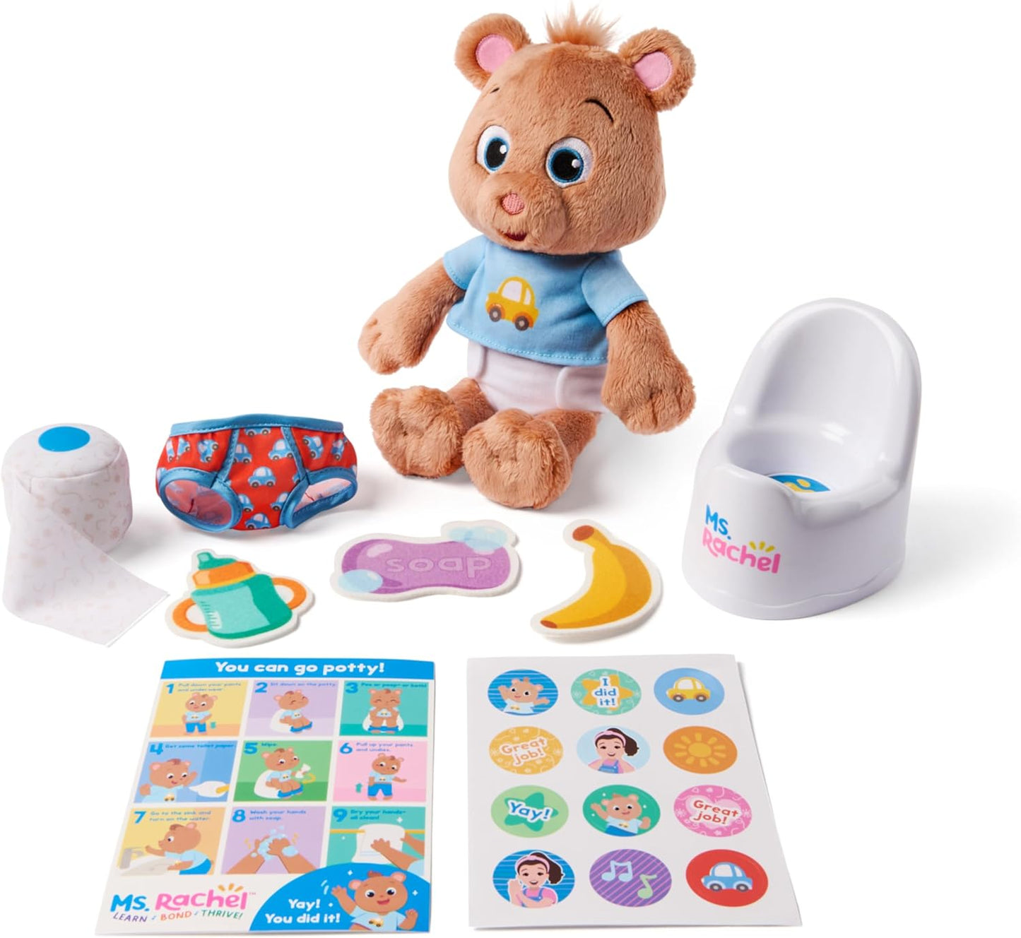 Ms. Rachel Official Speak & Sing Doll, 16” Tall Interactive Toy with 4 Songs & 16+ Phrases, Toddler Toys for Girls & Boys Ages 6 Months to 3+ Years