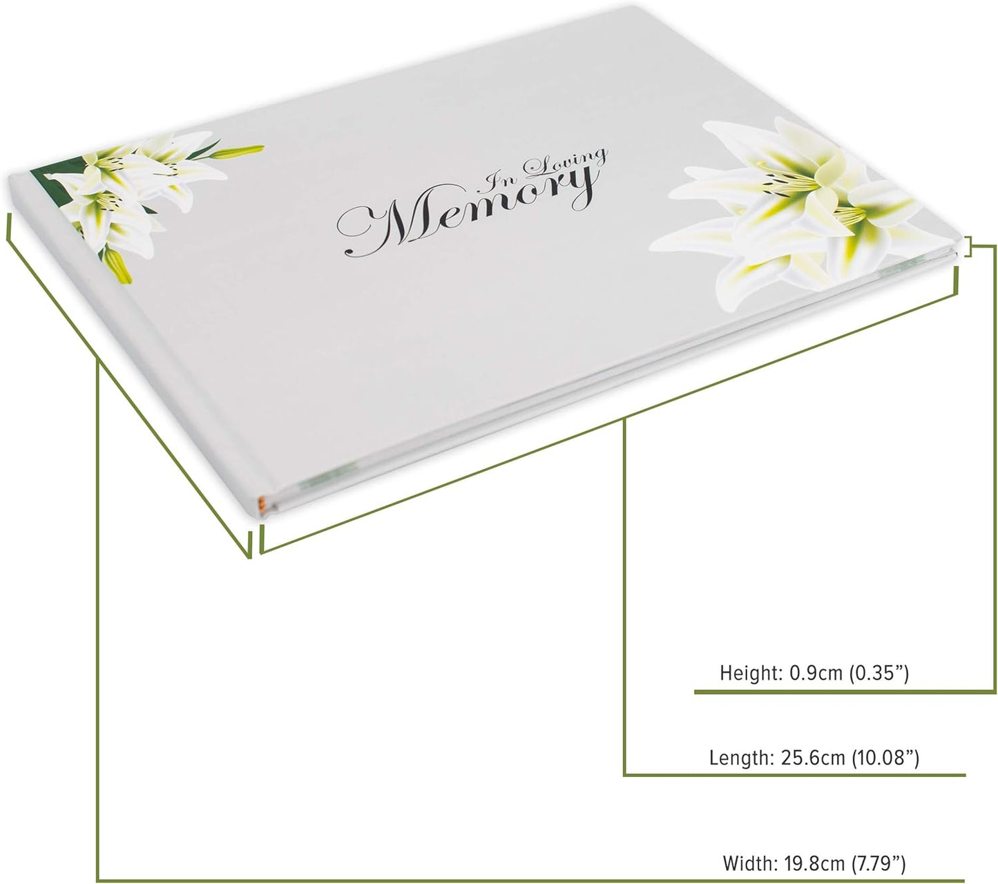 Customoffi Funeral Guest Book – Best for Memorial Service, Registry Book, Condolence and Bereavement Book – Classic and Elegant with 15 Sheets for Names and Memories