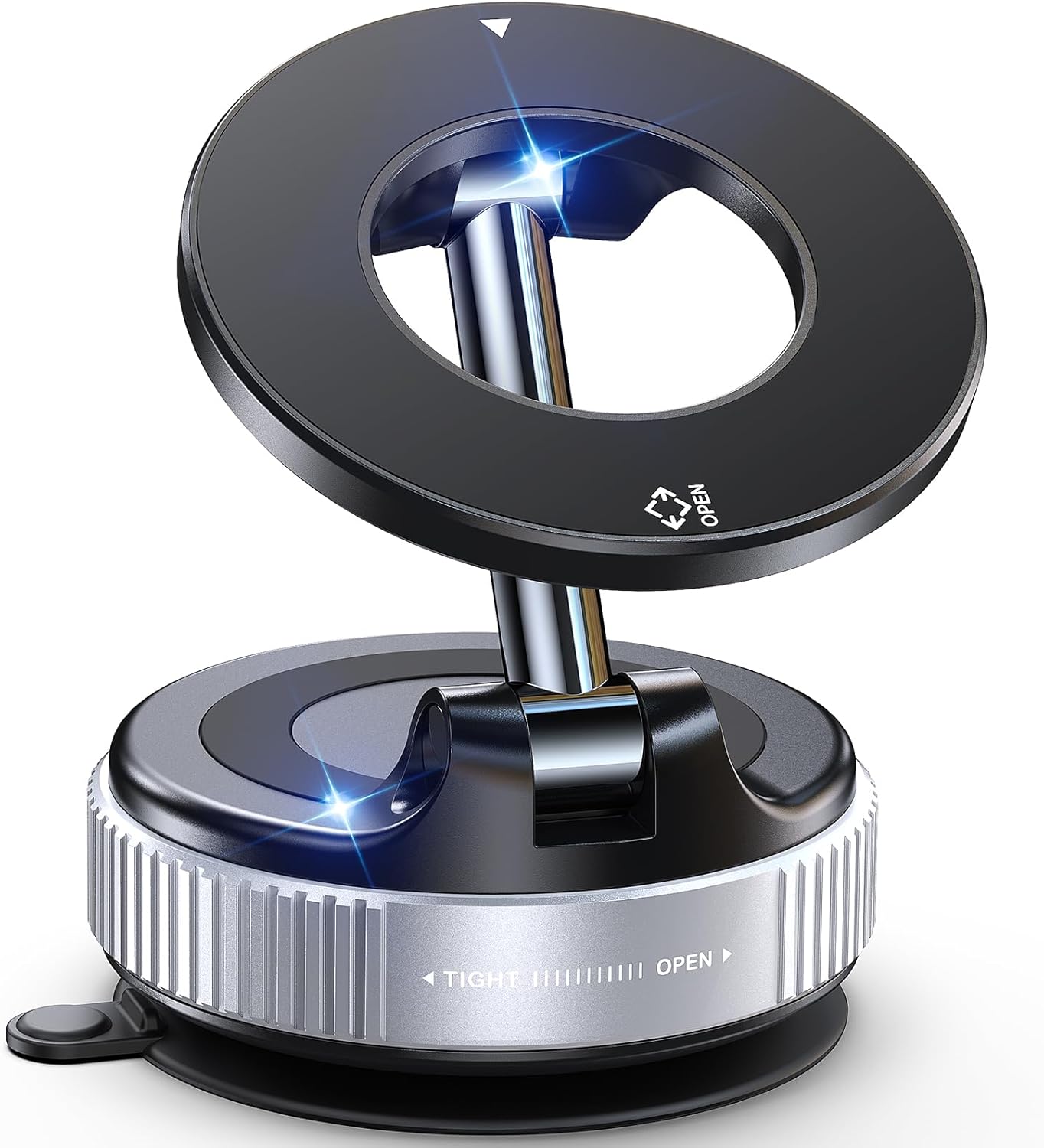 Jononser Vacuum Magnetic Suction Cup Phone Mount for Magsafe, 360° Adjustable Magnetic Phone Holder, Pocket Size Foldable Portable Cell Phone Holders for Your Car for All Smartphones & All Car Models