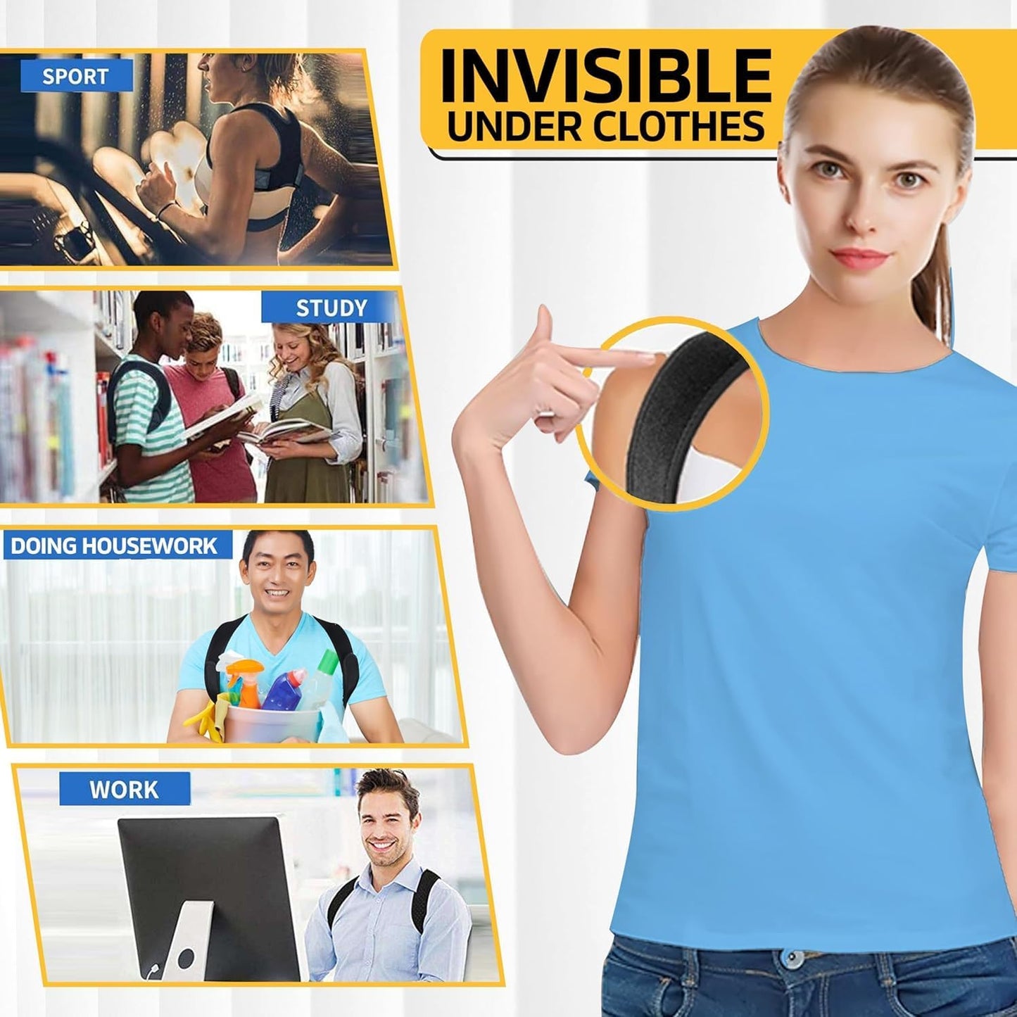 Purilite Select Back Brace Posture Corrector for Women and Men