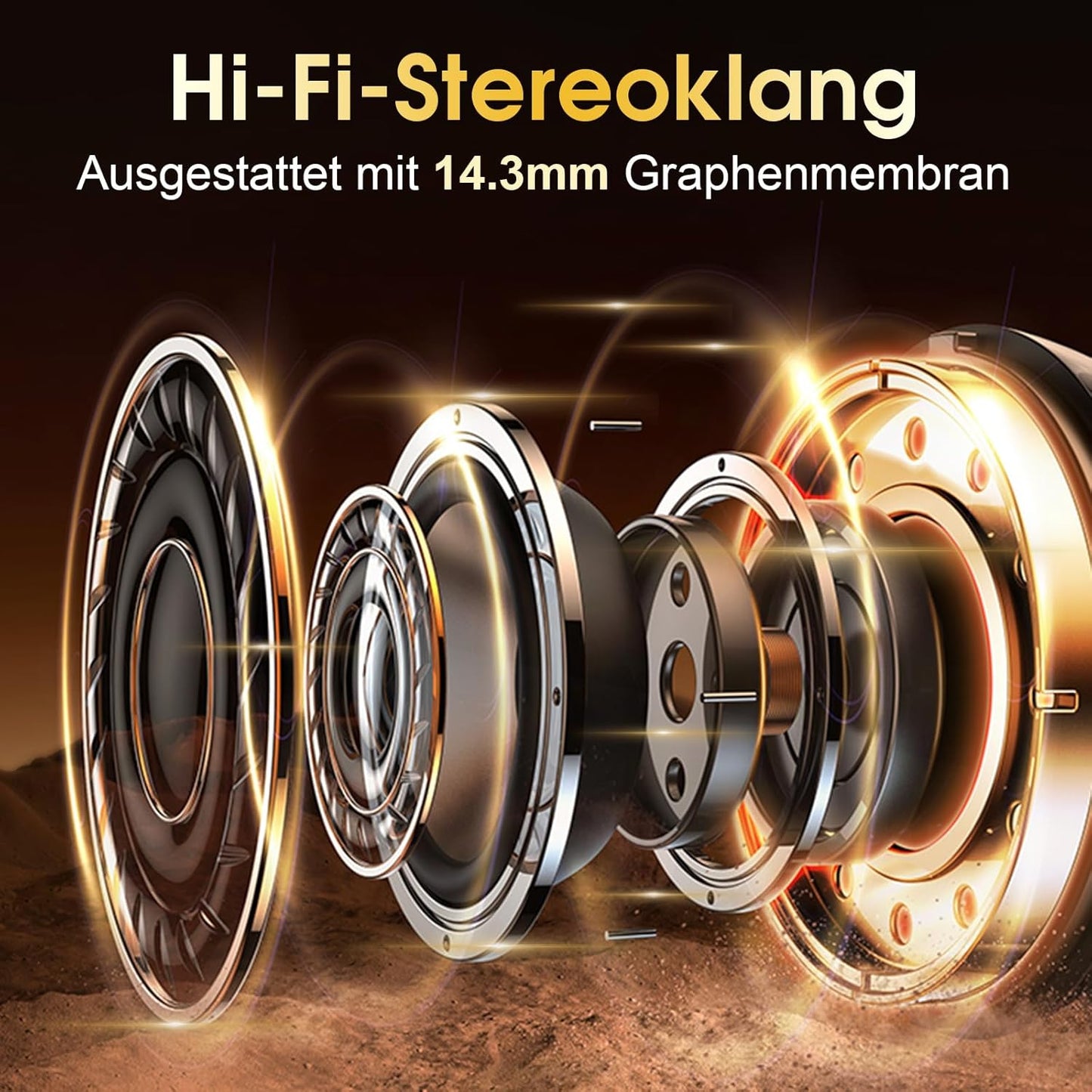 STECEi Wireless Earbuds 75hrs Bluetooth 5.4 Headphone Sport, Bluetooth Earbuds HiFi Stereo Over Ear Bud with Earhooks, ENC Noise Cancelling Mic, IP7 Waterproof Wireless Earphone for Workout/Running