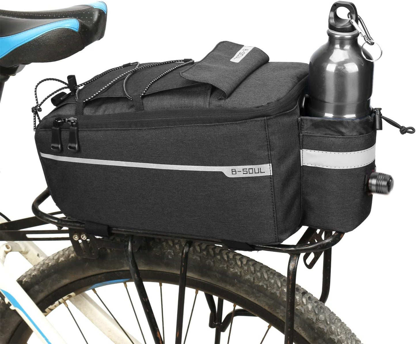 Bike Bag Back Rack Bag Waterproof Bicycle Panniers Carrier Cooler Big Capacity with Bottle Bag for Rear Rack