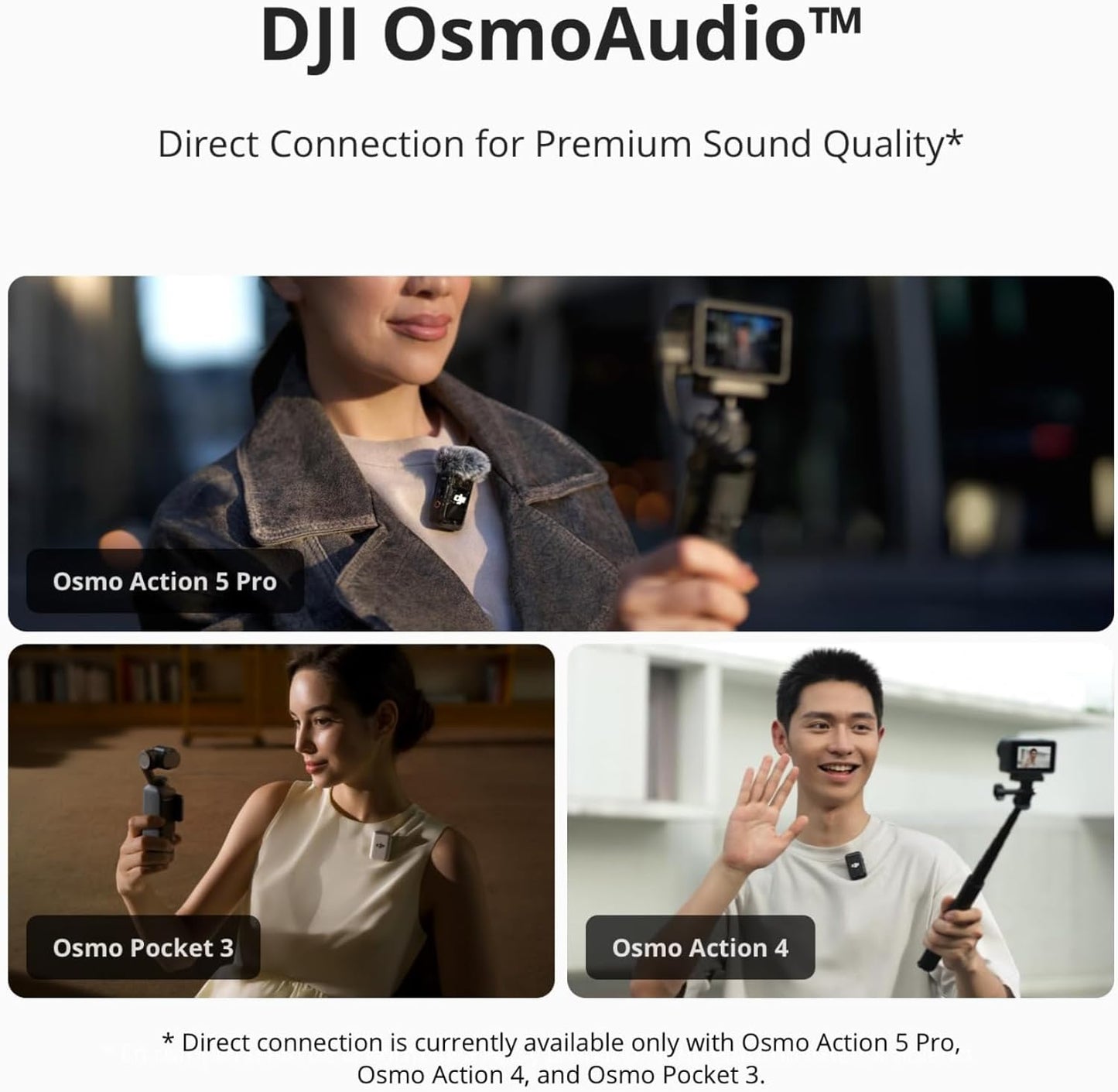 DJI Mic 2 (2 TX + 1 RX + Charging Case), Wireless Lavalier Microphone, Intelligent Noise Cancelling, 32-bit Float Internal Recording, 820 ft.(250m) Range, Microphone for iPhone, Android, Camera