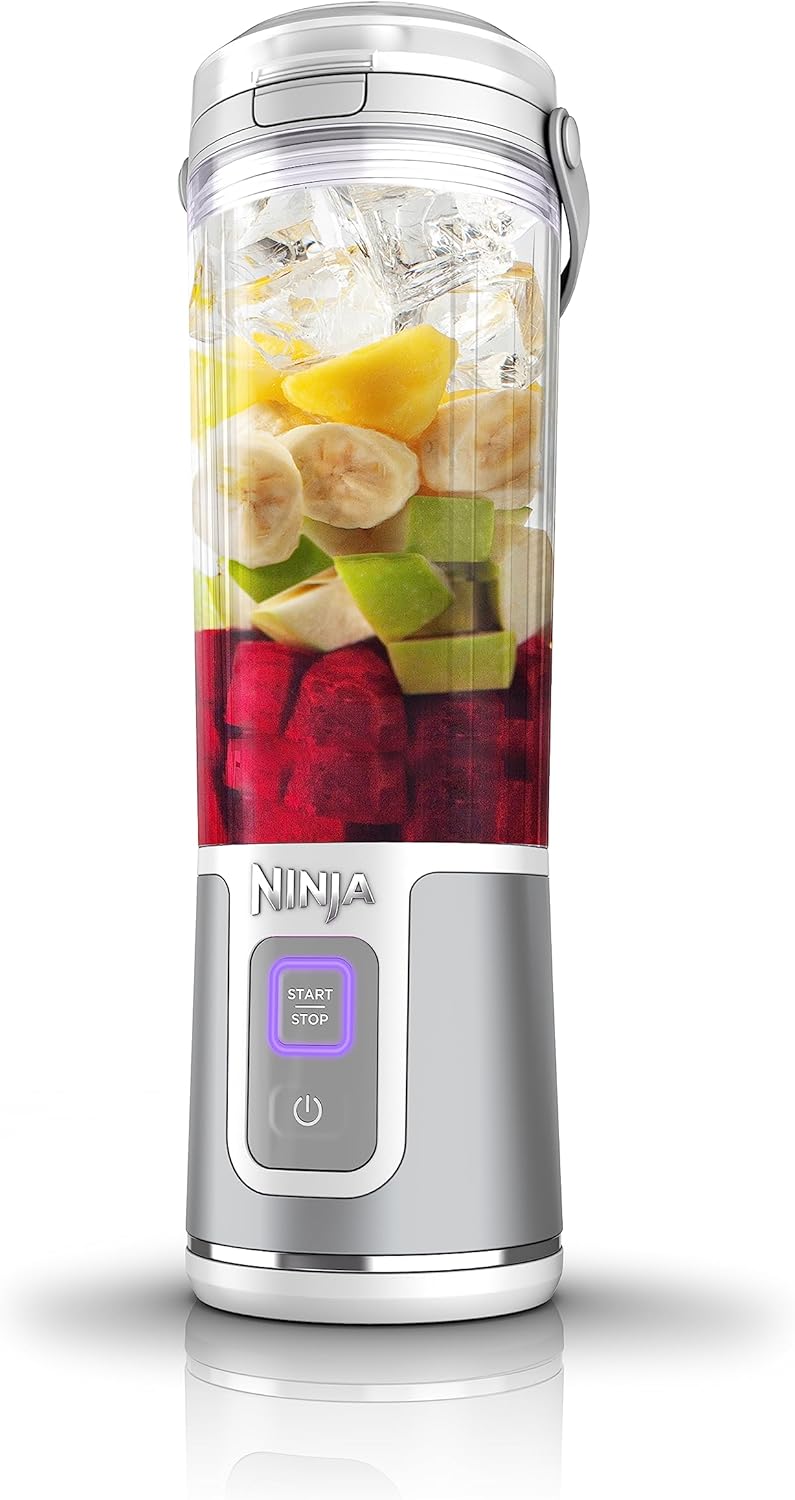 Ninja Blast Portable Blender, Cordless, 18oz. Vessel, Personal Blender for Shakes & Smoothies, BPA Free, Leakproof Lid, USB-C Rechargeable, Black, BC151BKC (Canadian Version)