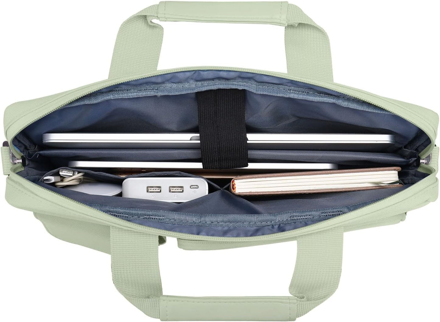 MOSISO Laptop Bag 13.3 inch, 13-13.3 inch Computer Shoulder Bag Compatible with MacBook Air/Pro 13/Pro 14, HP Dell ASUS Notebook &2 Raised&1 Flapover&1 Horizontal Pocket&Handle&Belt, Black