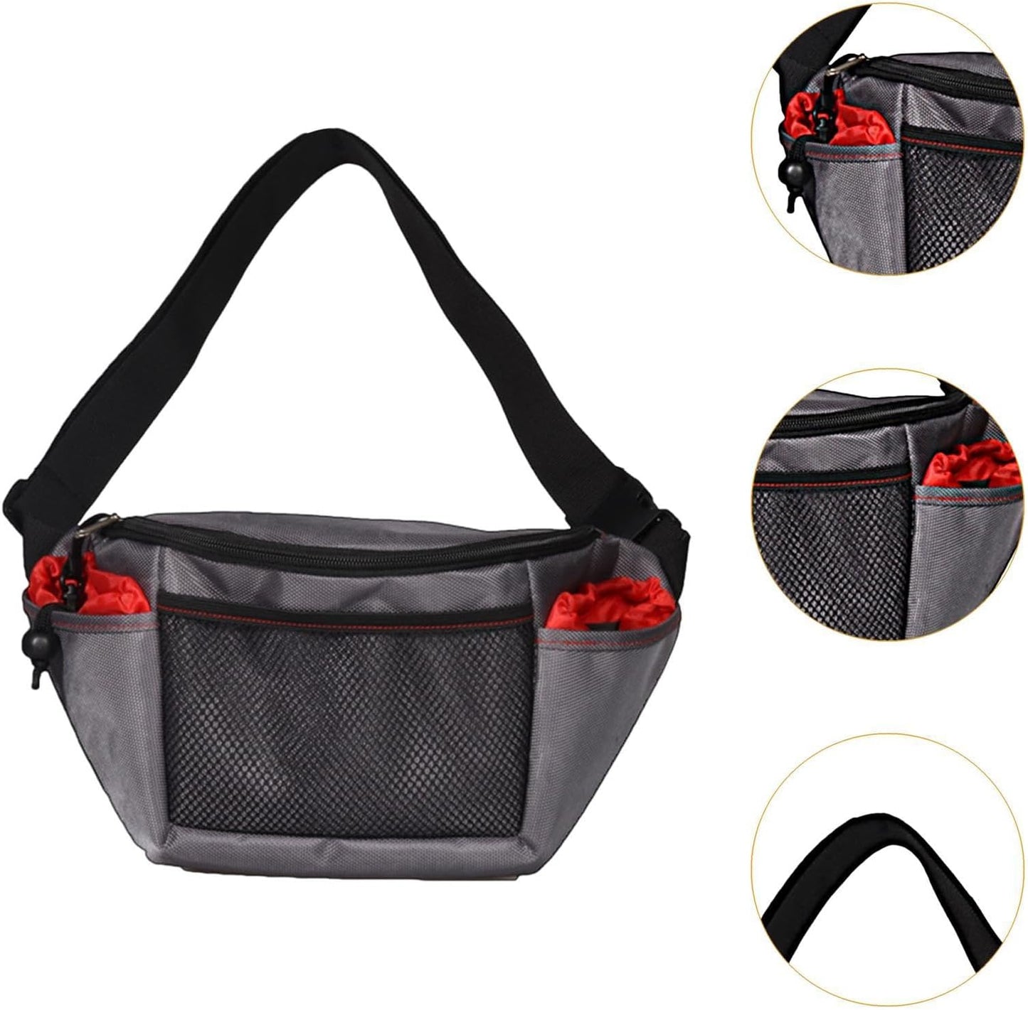 Ioensy Dog Treat Pouch Pet Training Bag Adjustable Fanny Pack for Walking Accessories Water Bottle