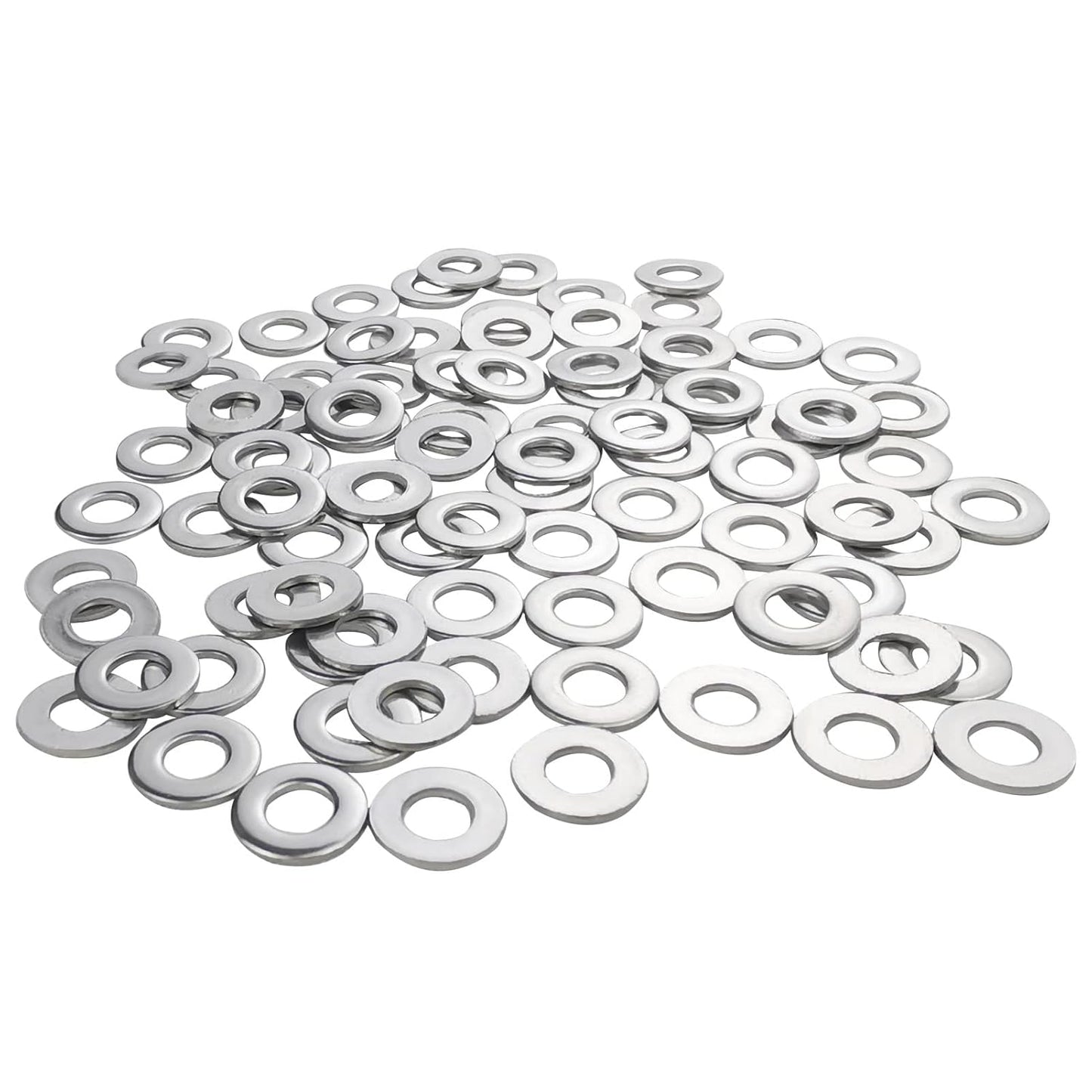 Fajoeda M6 Flat Washers 120Pcs M6 304 Stainless Steel Flat Washer for Bolts Screws, M6 x 12 mm x 1.5 mm