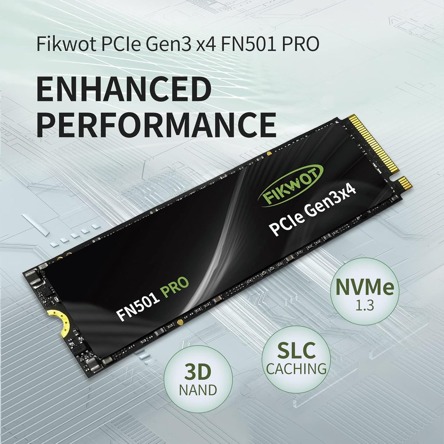 Fikwot FN970 2TB M.2 2280 PCIe Gen4 x4 NVMe 1.4 Internal Solid State Drive with Heatsink - Speeds up to 7,400MB/s, Configure DRAM Cache, Compatible PS5 Internal SSD