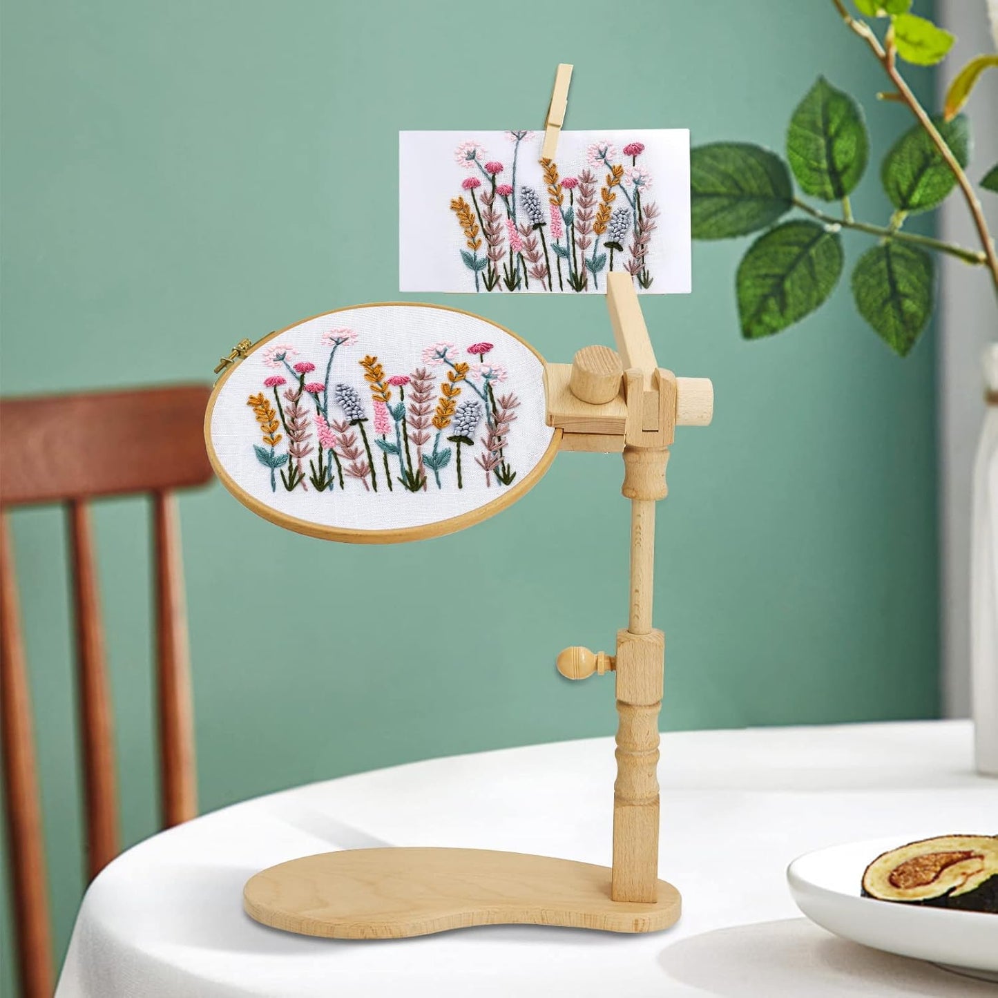 Purilite Select Adjustable Beech Wood Embroidery Hoop Stand