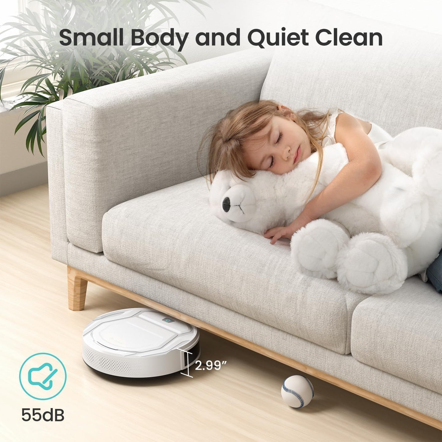 Lefant Robot Vacuum Cleaner, 6 Cleaning Modes, Wi-Fi Connected, SmartSense Technology, Multi-Surface Cleaning, Self-Charging Robotic Vacuum, Alexa, Ideal for Pet Hair and Hard Floor(M210 Pro)