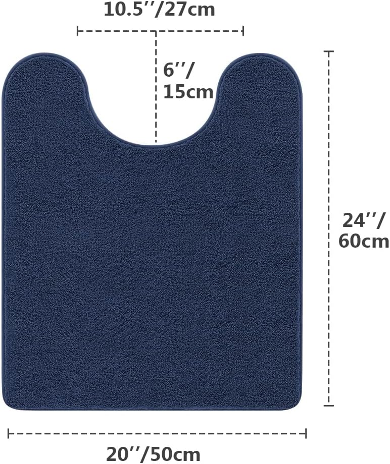 Bathroom Rugs Set 2 Pieces - Bath Rugs Ultra Soft Absorbent Non-Slip Fluffy Thick Microfiber Cozy Bath Mats Set for Tub Shower Bathroom Floors Accessories, 20"x32" & 16"x24" Set of 2 (Beige)