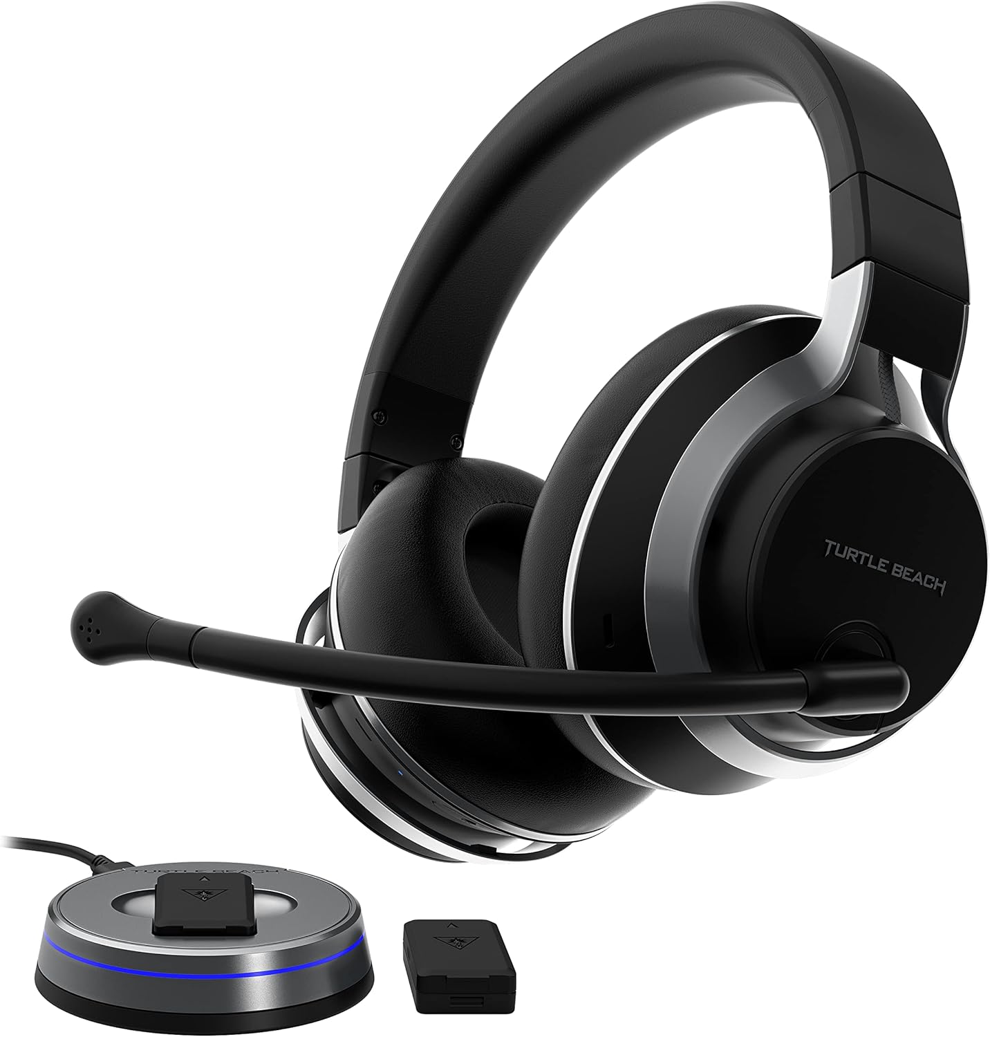 Turtle Beach Stealth Pro Multiplatform Wireless Noise-Cancelling Gaming Headset for Xbox Series X|S, Xbox One, PS5, PS4, PC, Mac, Switch, & Mobile – 50mm Speakers, Bluetooth, Dual Batteries – Black