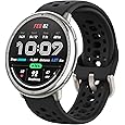 Amazfit Active 2 Smart Watch 44mm, 10 Day Battery, Fitness Tracker, Sleep Monitor, GPS Maps, 160+ Sport Modes, Water Resistant, for Android & Apple iPhone, Sapphire Glass, Black Leather Strap