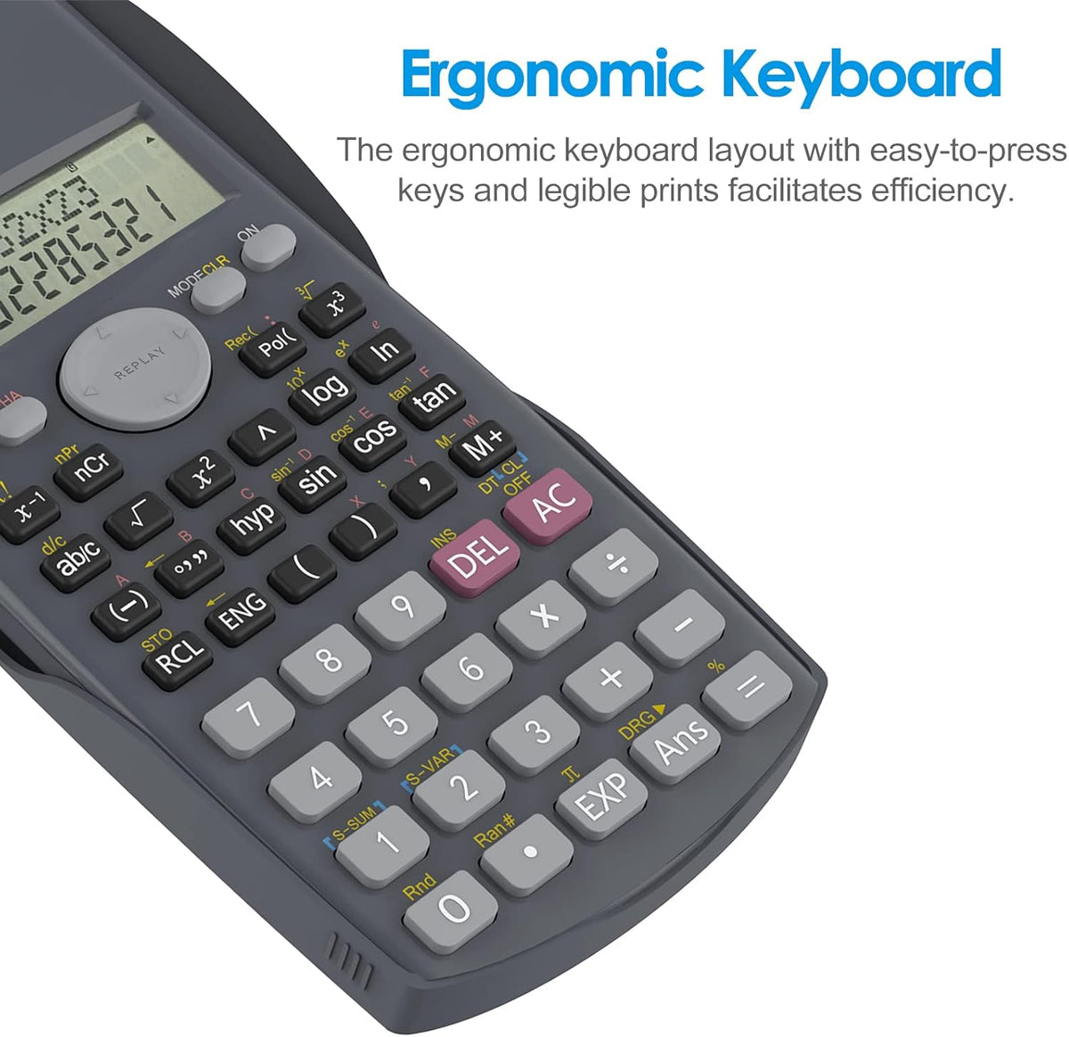 Helect 2-Line Engineering Scientific Calculator | Scientific Calculator | Engineering Calculator | School Calculator | Business Calculator | Battery Powered Calculator - PuriLite