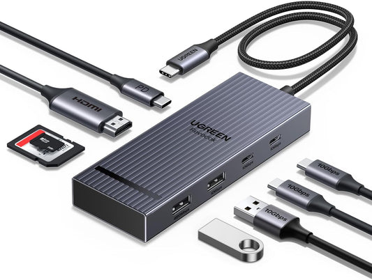 UGREEN Revodok Pro Hub USB C 8 in 1 Dock 4K@60Hz HDMI, Docking Station with USB-A 3.2, USB-A 2.0, 2 x USB-C 3.2, SD/TF Card Reader, PD 100W for MacBook Pro/Air, iPad Pro, XPS, Thinkpad - PuriLite