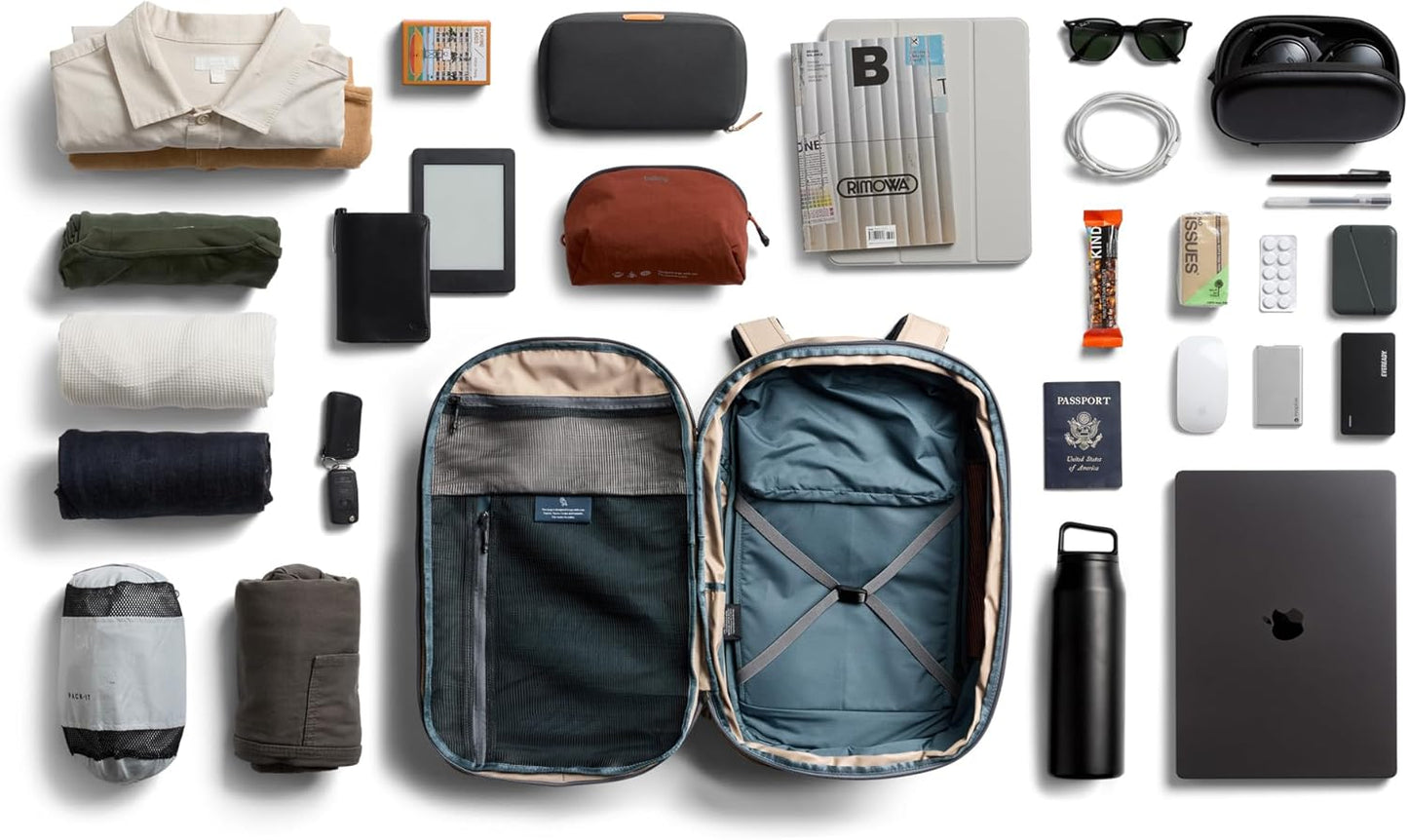 Bellroy Transit Travel Pack Pro (30–38 liter carry-on travel backpack, with laptop sleeve)