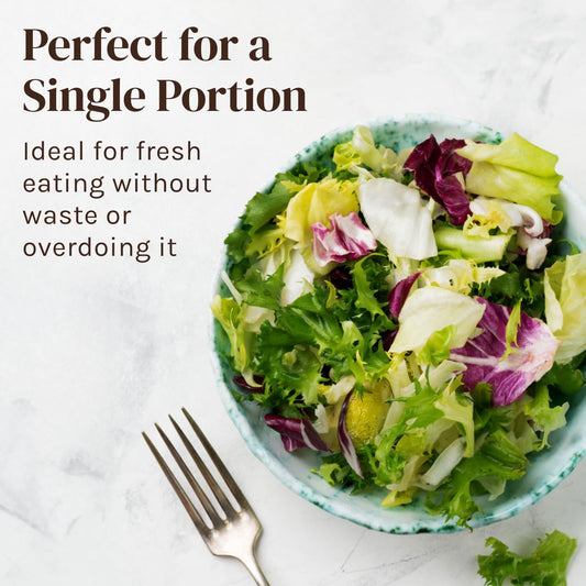 Single Serve Small Salad Spinner - Mini Prep Lettuce Spinner and Dryer with Measuring Cup - Spinning Colander with Fruit and Vegetable Washing Basket Bowl - Great Fruit and Vegetable Washer - PuriLite