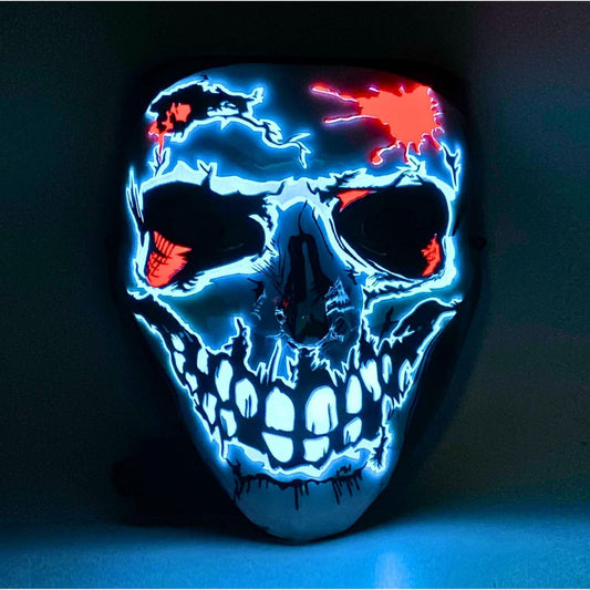 Crethinkaty Halloween Purge Mask Led Light Up Mask