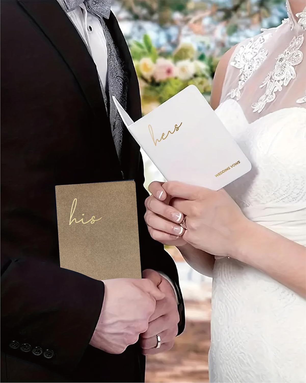 GroomBrideGifts Wedding Vow Book for His and Hers, Soft Touch, Perfectly Sized Bride and Groom Vow Books, Wedding Essentials, Wedding Registry Ideas, His and Hers Gifts