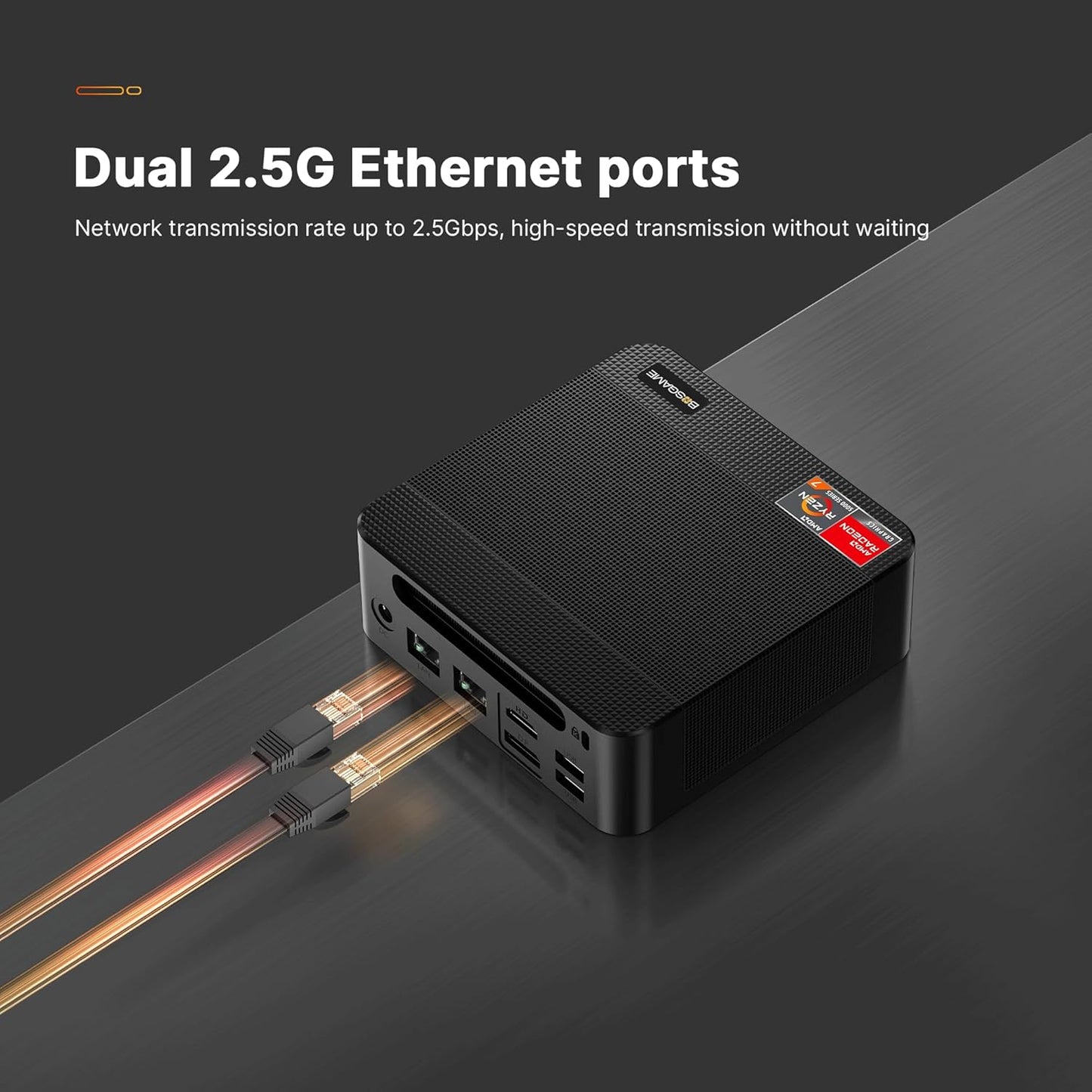BOSGAME Mini PC P4, Desktop Computers Ryzen 7 5825U PC, Dual LAN Mini Gaming PC,16GB DDR4 RAM, 512GB NVMe SSD, 4K Triple Display, Wi-Fi 6E, Bluetooth 5.2
